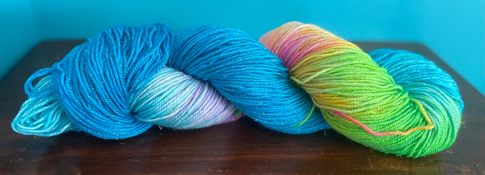It's A Moonbow! Sparkly Silver Stellina Sock Yarn