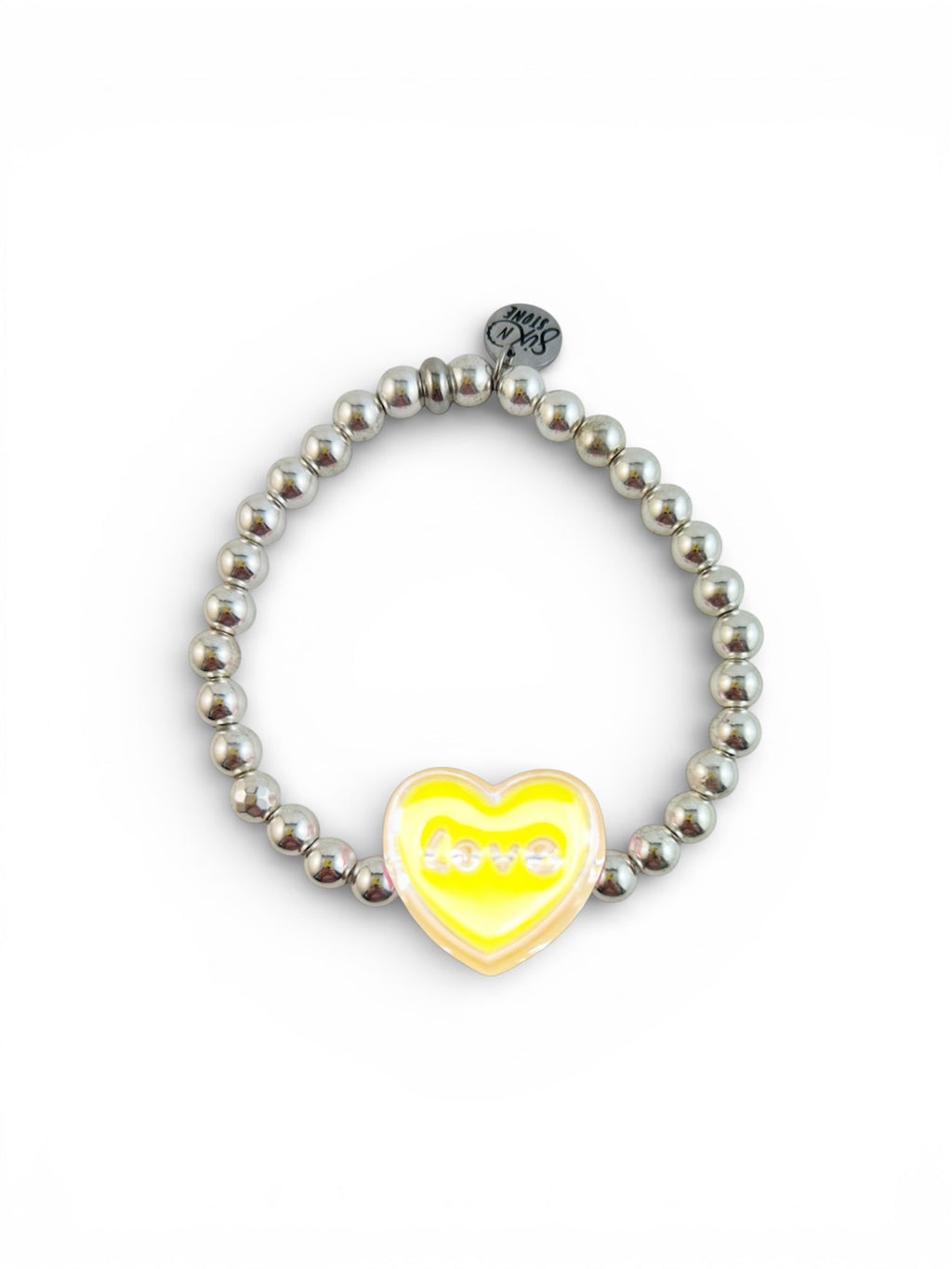 Bracelet à breloques en hématite - Argent