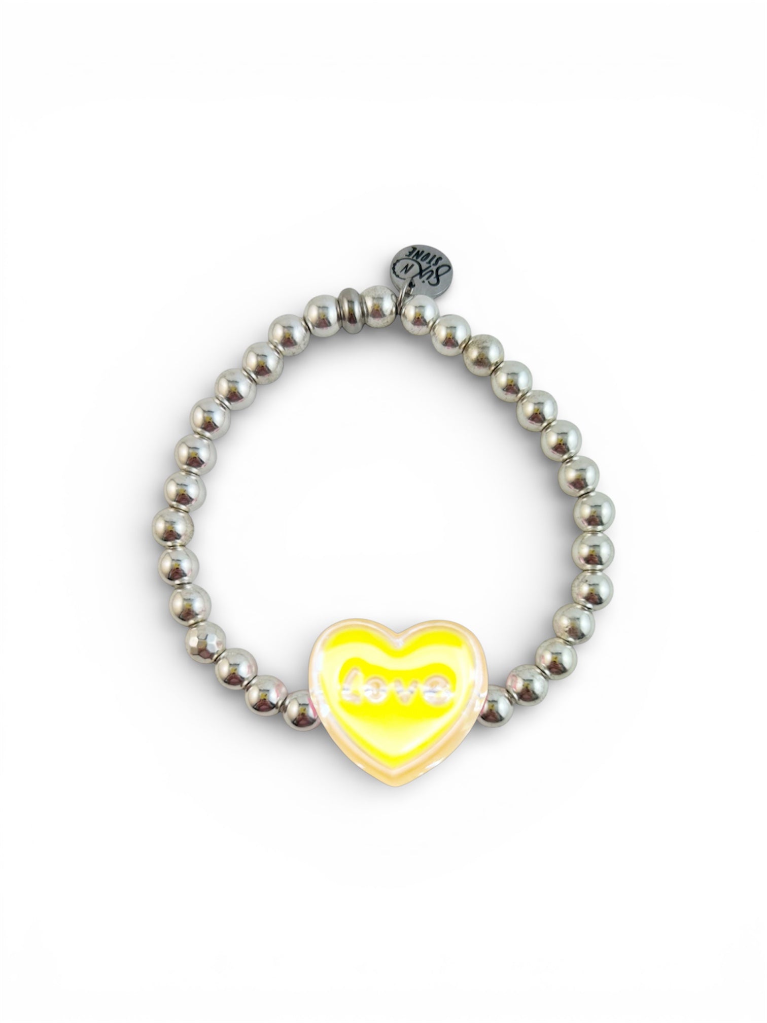 Bracelet à breloques en hématite - Argent