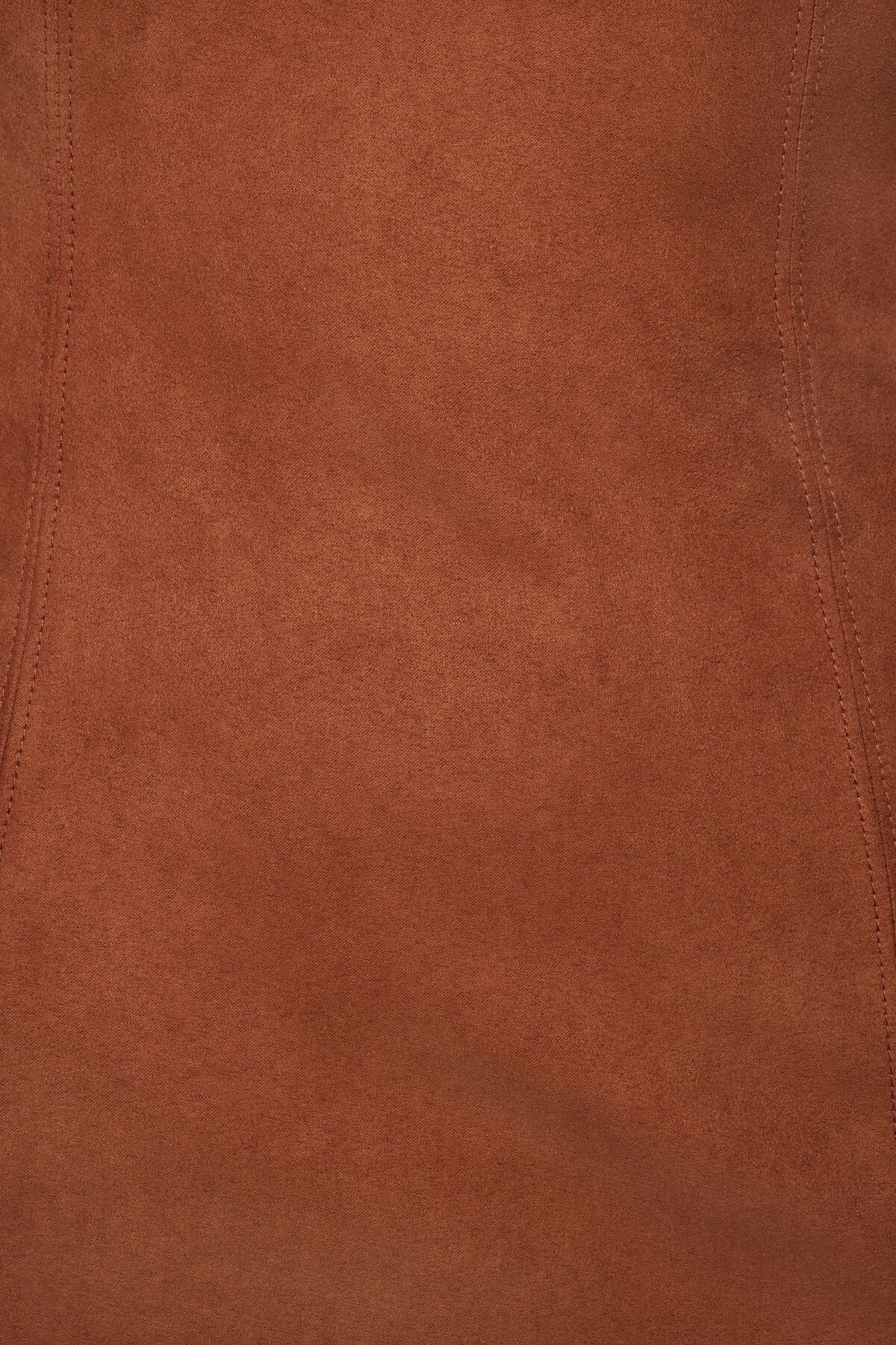 Robe longue Amira en faux daim