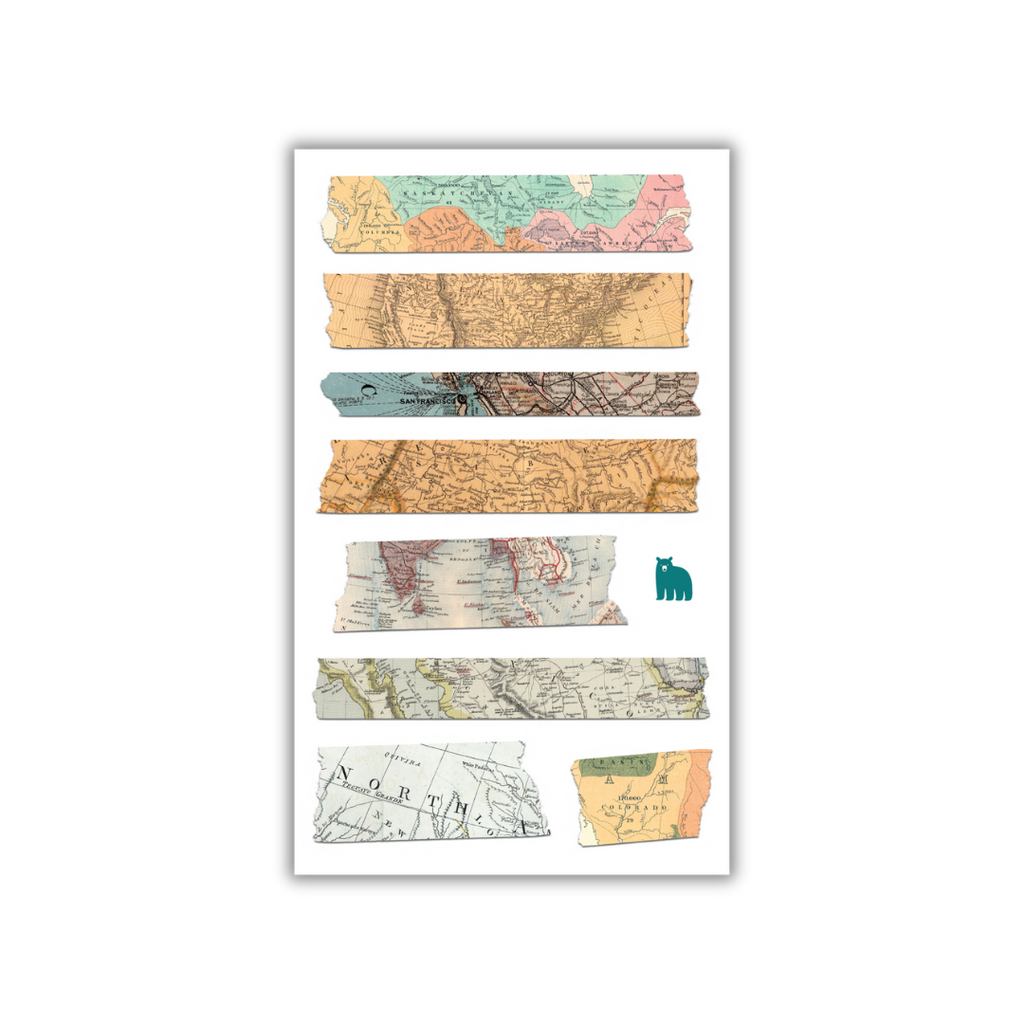 Vintage Map Washi
