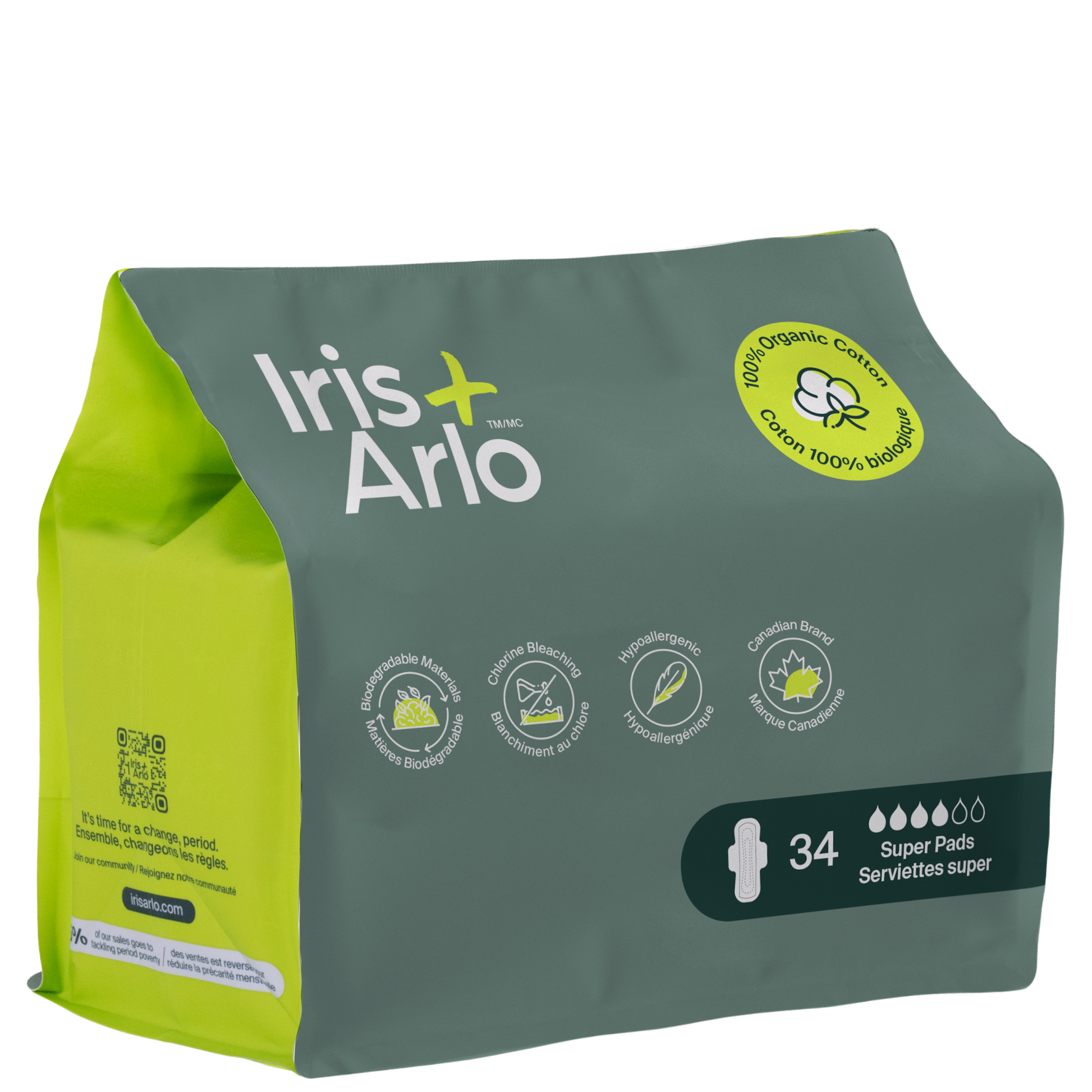 100% Organic Cotton Super Pads