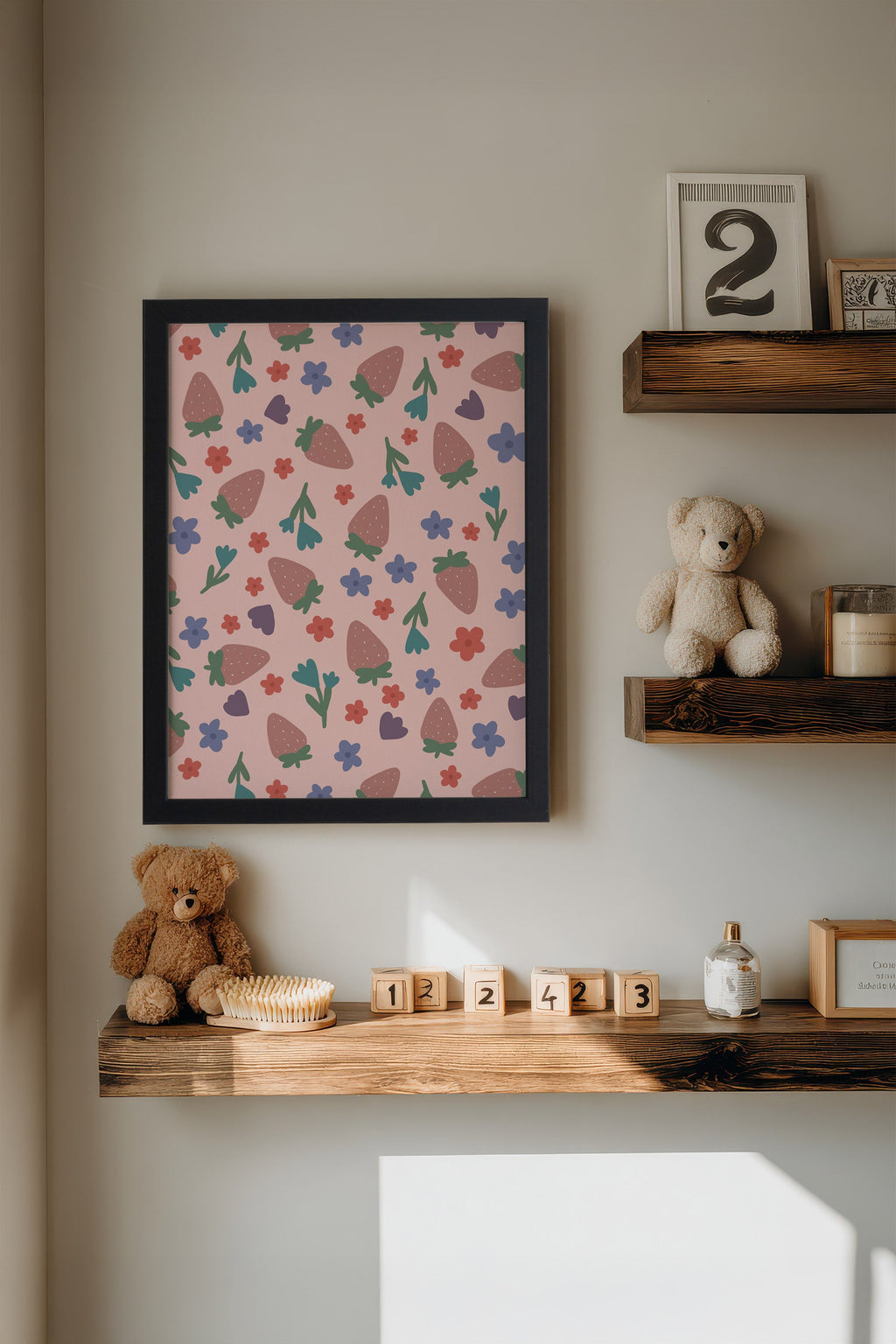 Strawberries Celebration, Framed Canvas