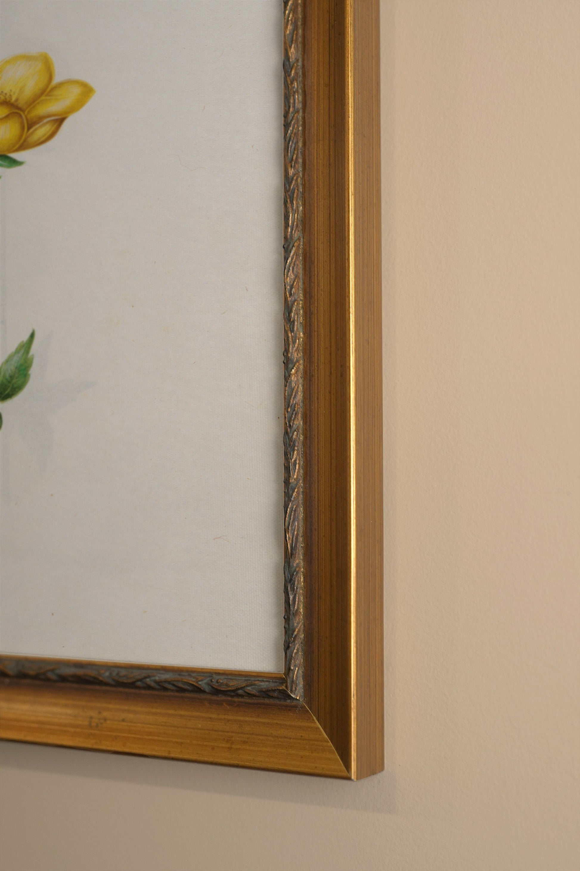 Botanical Poetry, Vintage Gold Frame