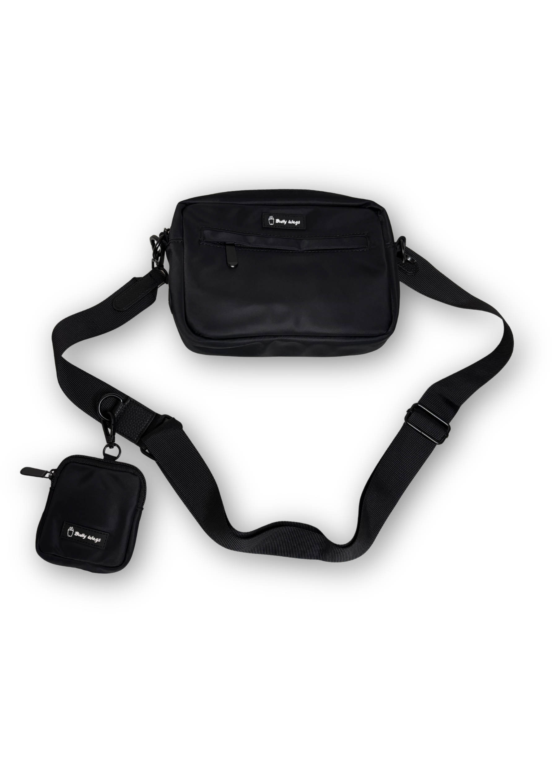 Sac de promenade pour chien à bandoulière avec pochette à friandises