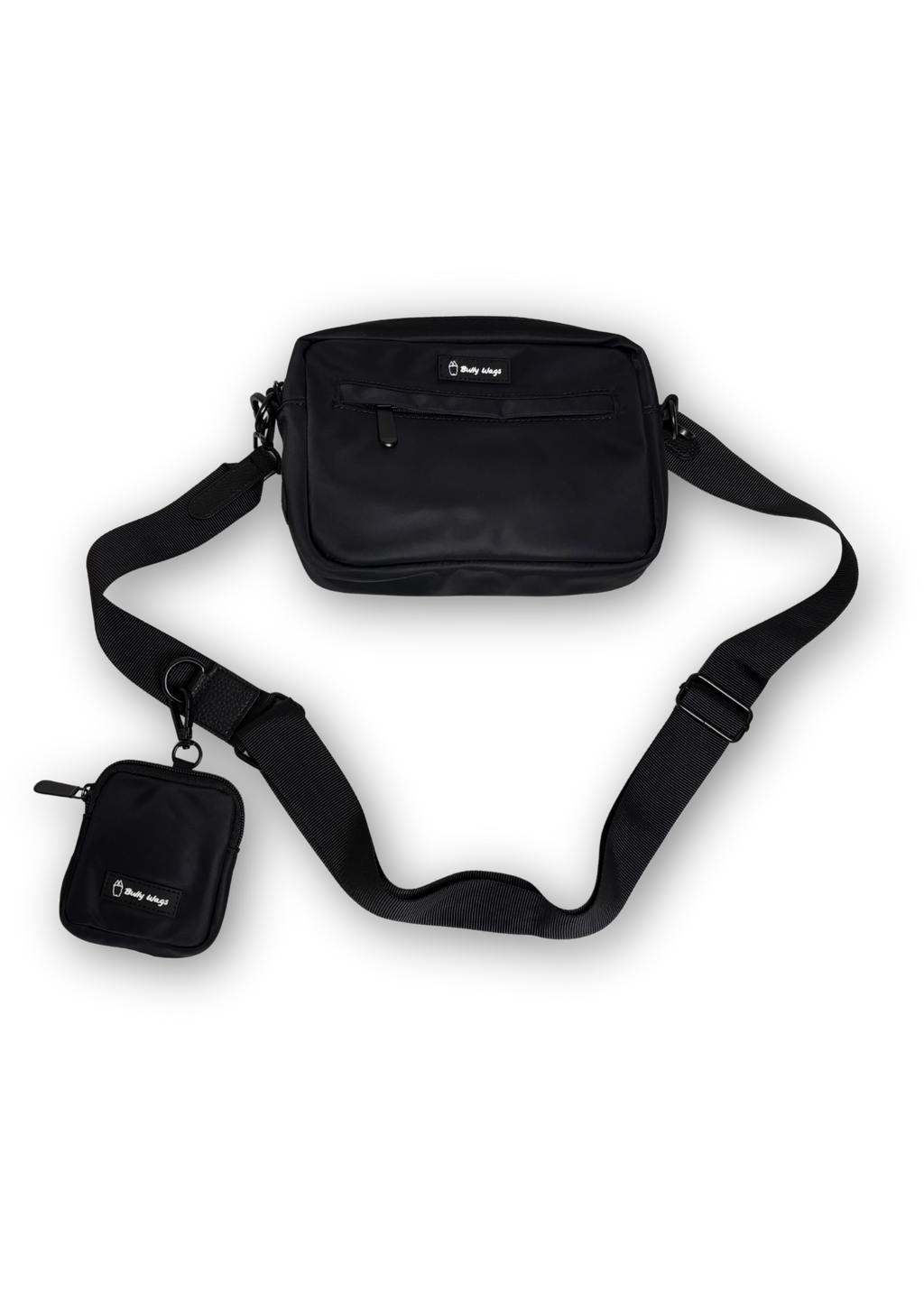 Sac de promenade pour chien à bandoulière avec pochette à friandises