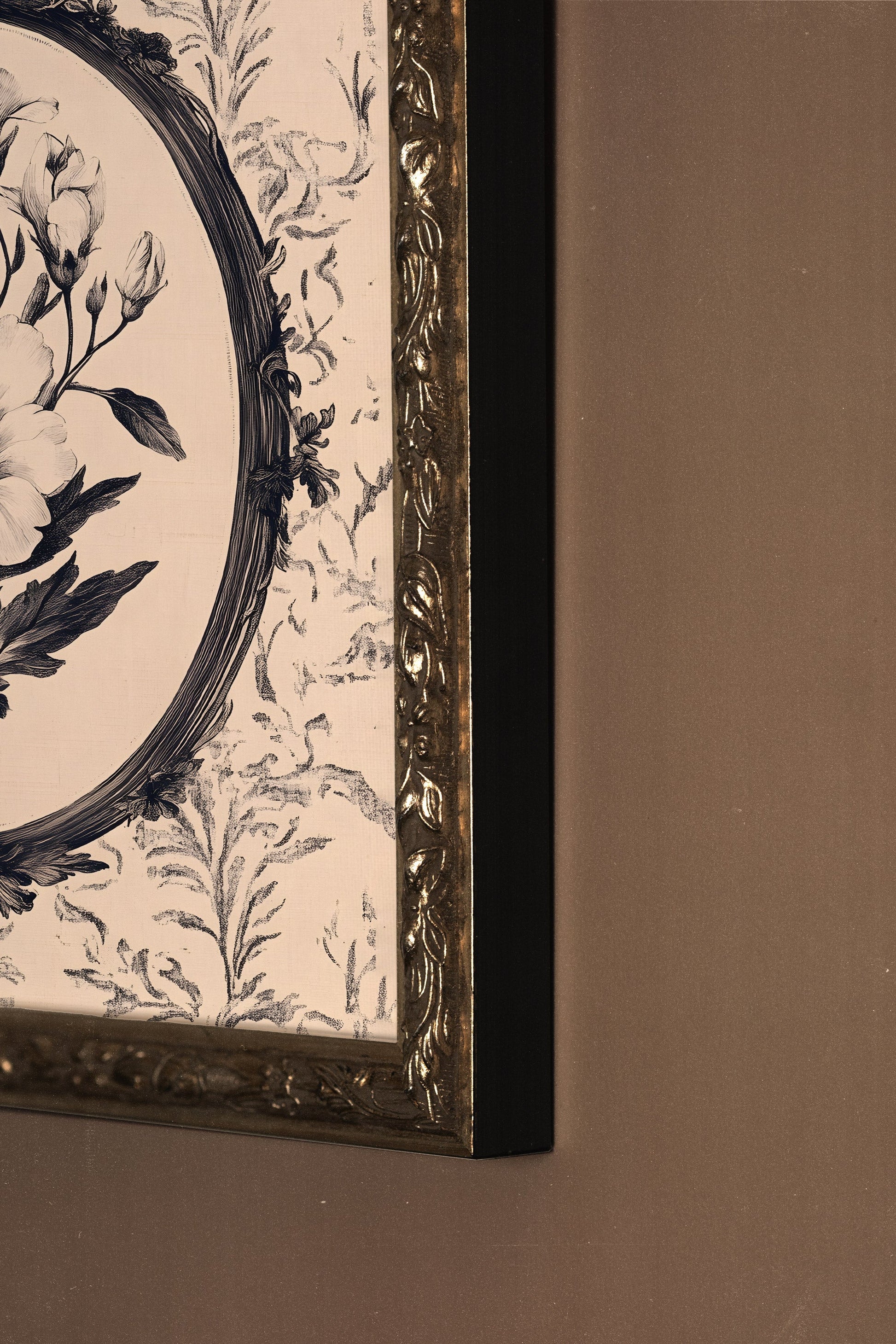 Floral Memory, Vintage Silver Frame