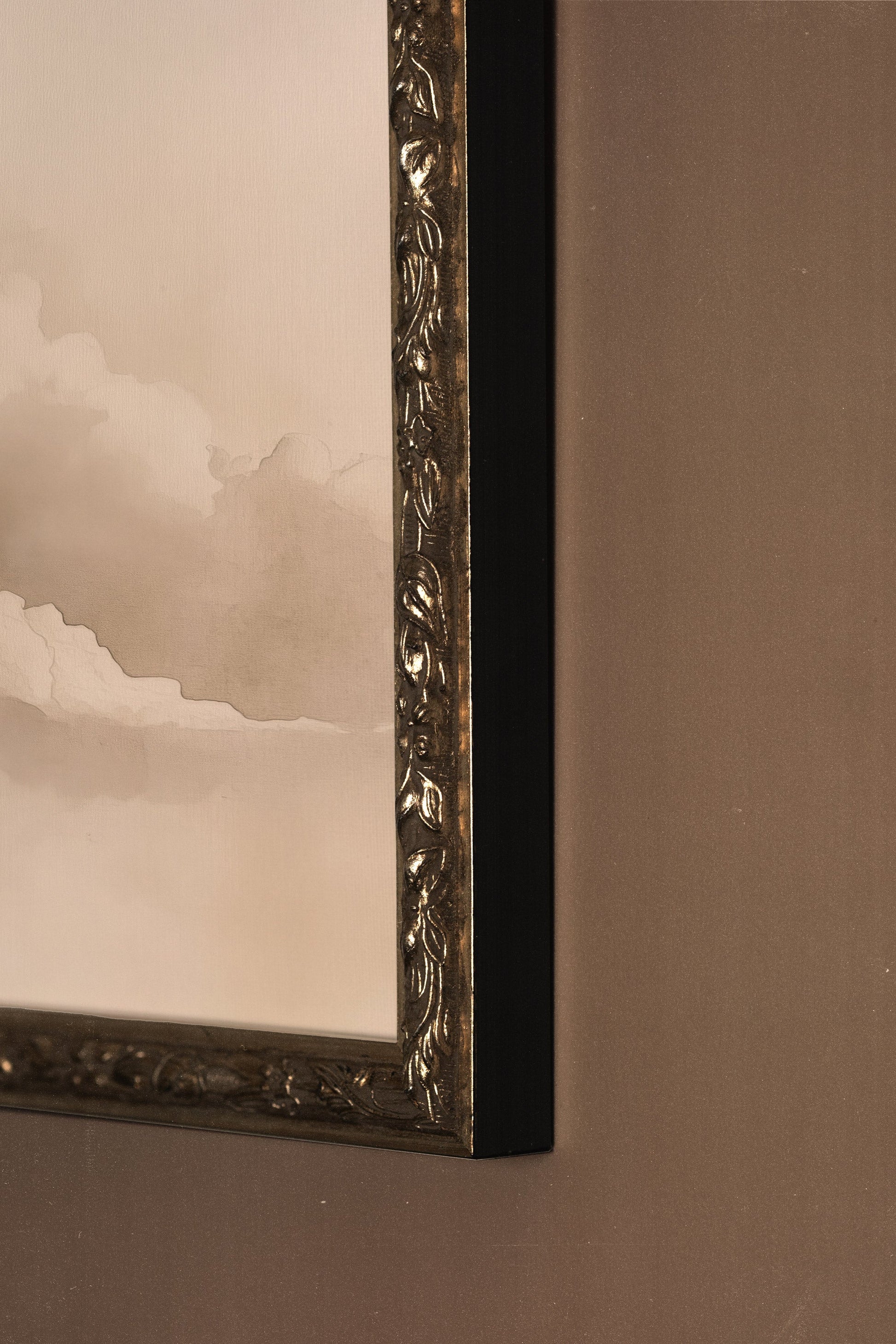 Cozy Clouds, Vintage Silver Frame