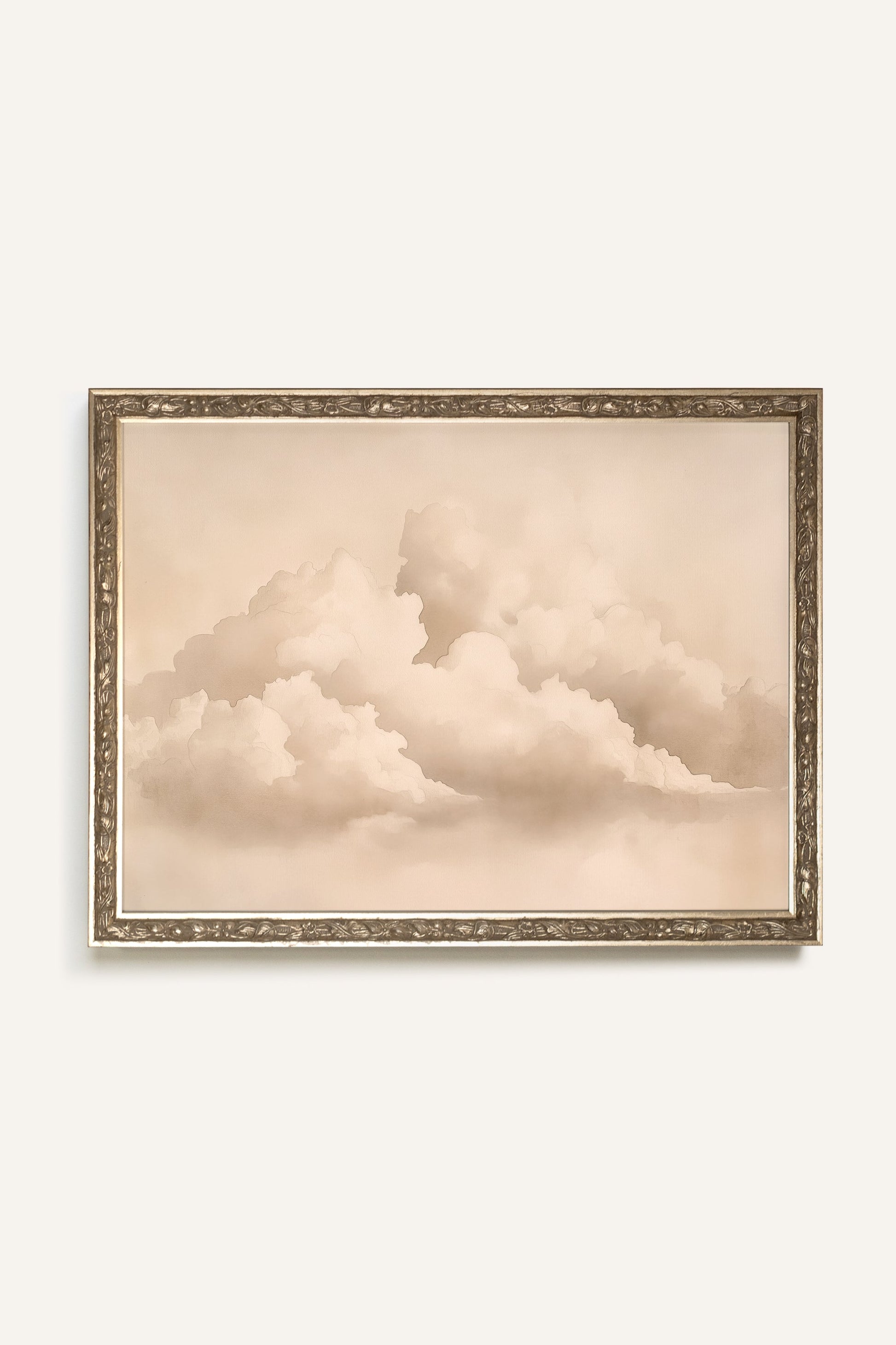 Cozy Clouds, Vintage Silver Frame
