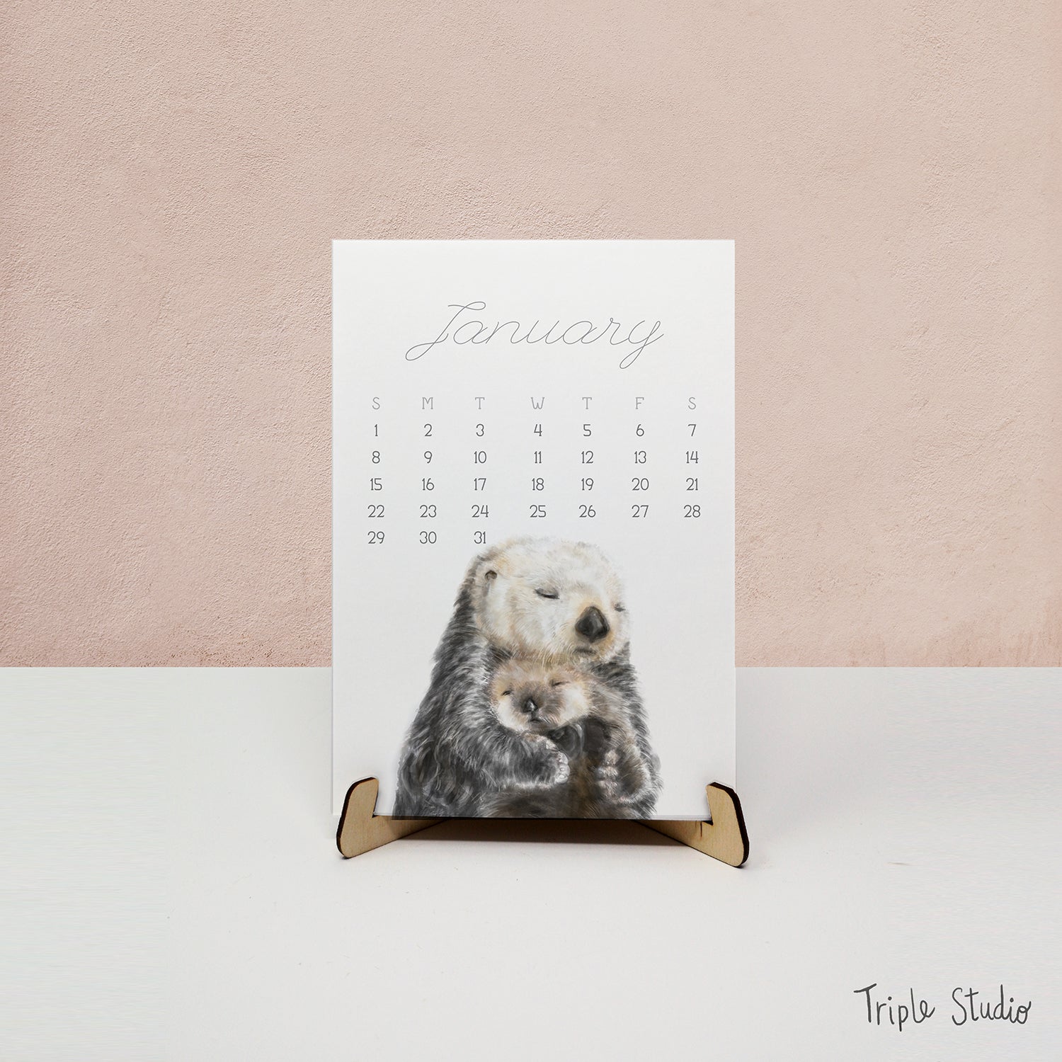 Calendrier de bureau 2026 : Bébé et Maman
