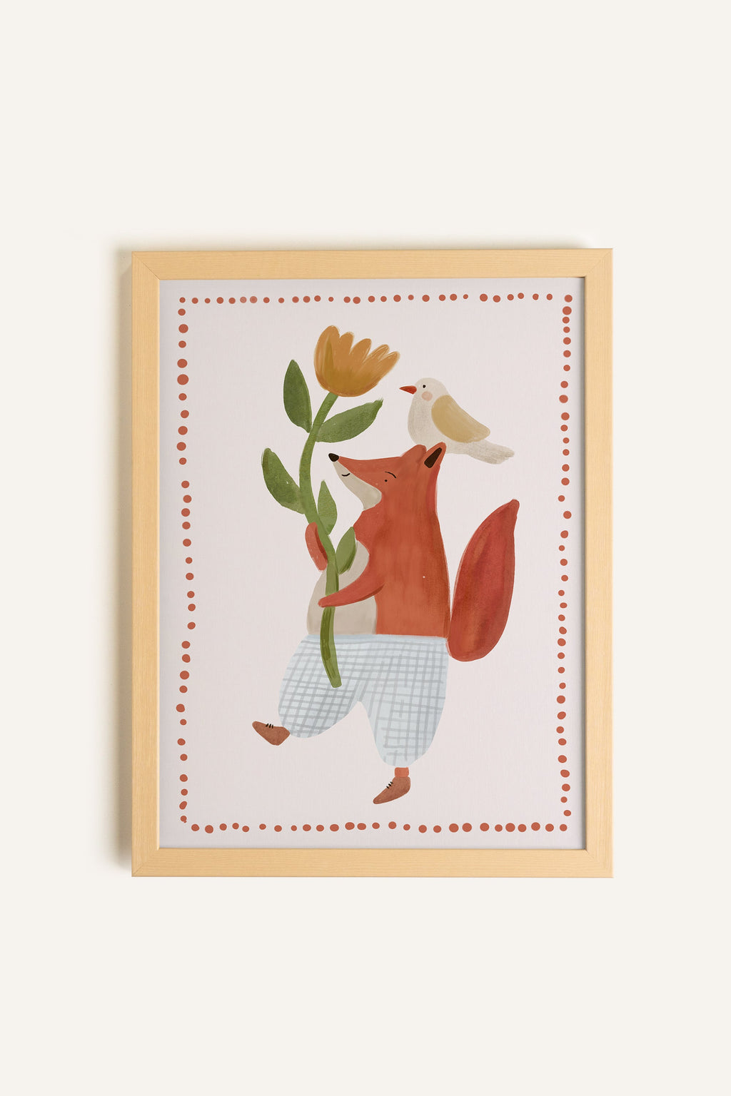 Fox and the Bird, Framed Canvas