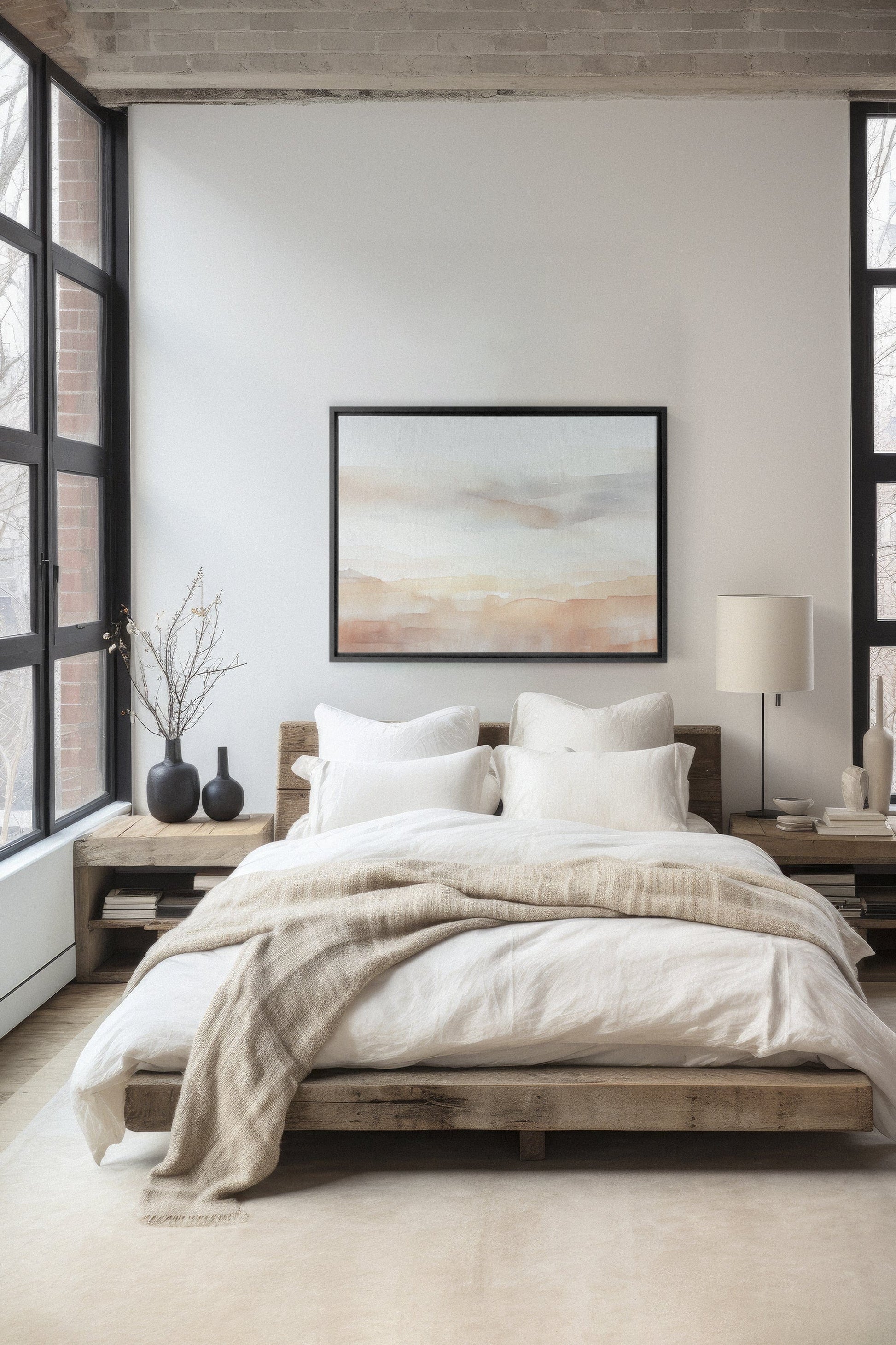 SUNSET STROKES, Stretched Canvas Artwork
