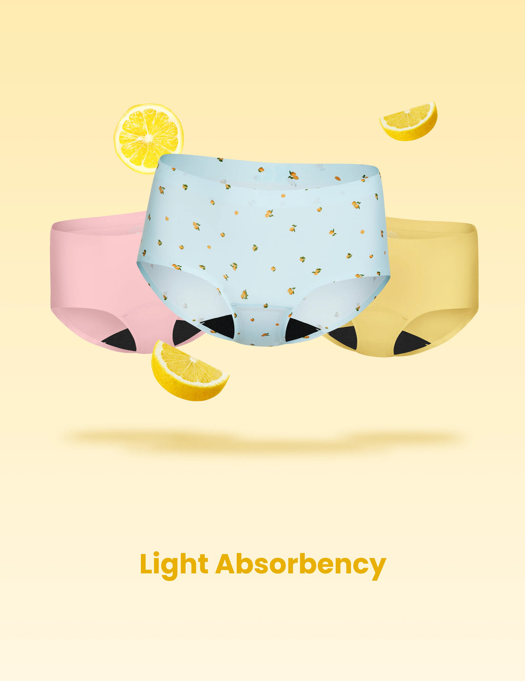 Teen Light Leakproof No-Show Boyshort 3-Pack