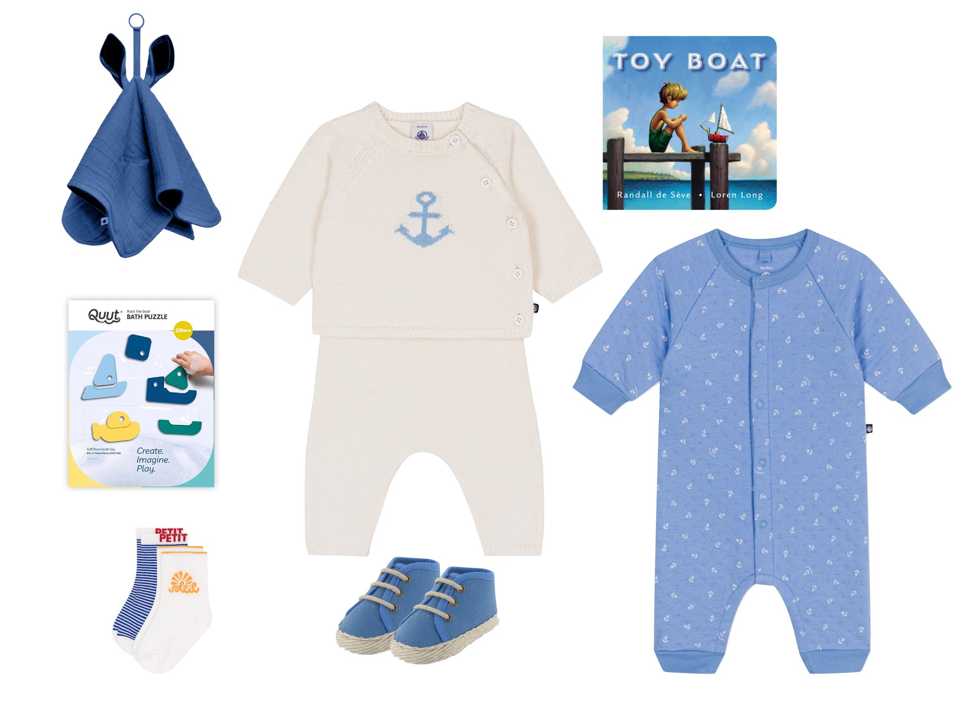 All Aboard Baby Boy Gift Basket