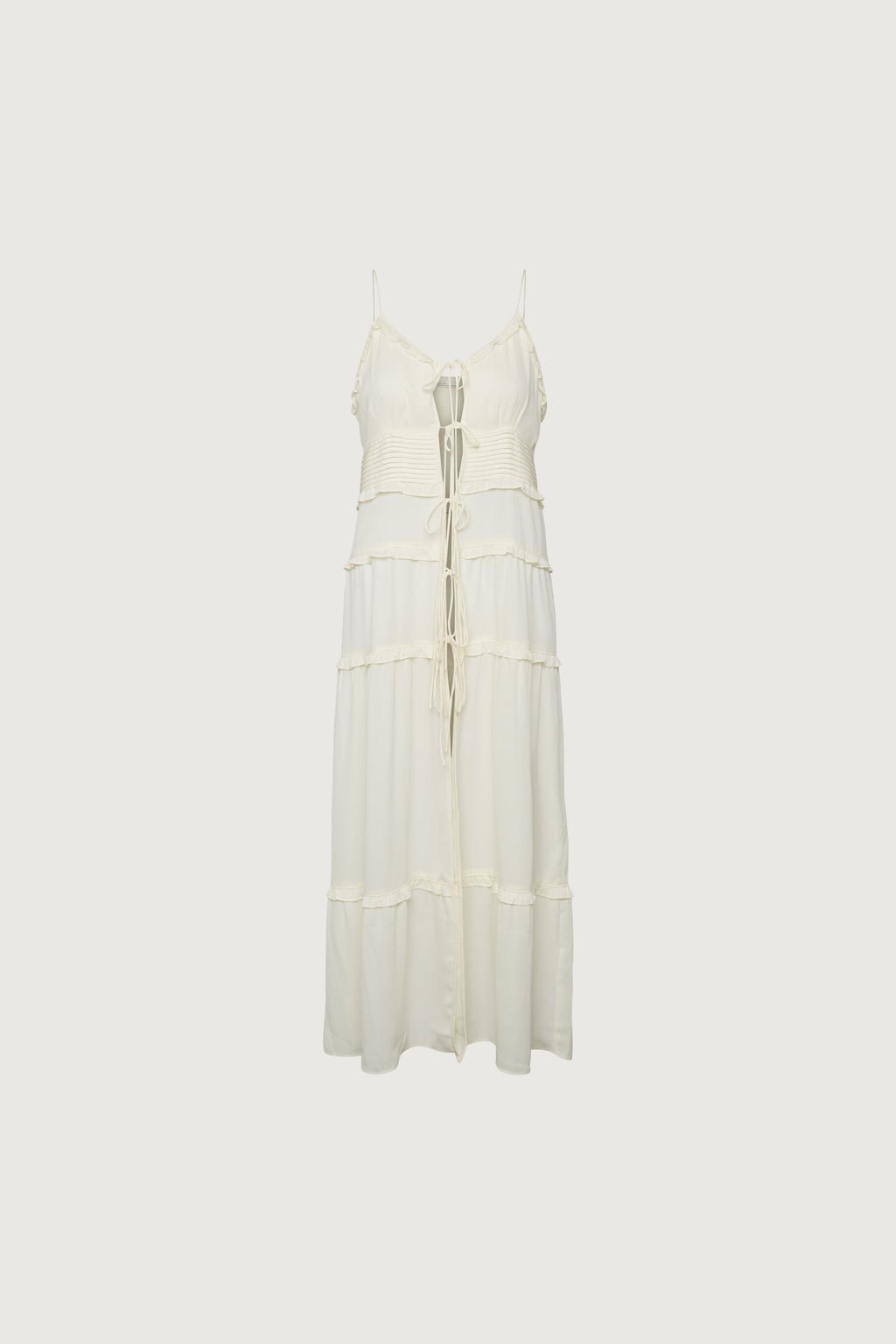 ROBE MIDI TRANSPARENTE À NOUER SUR LE DEVANT