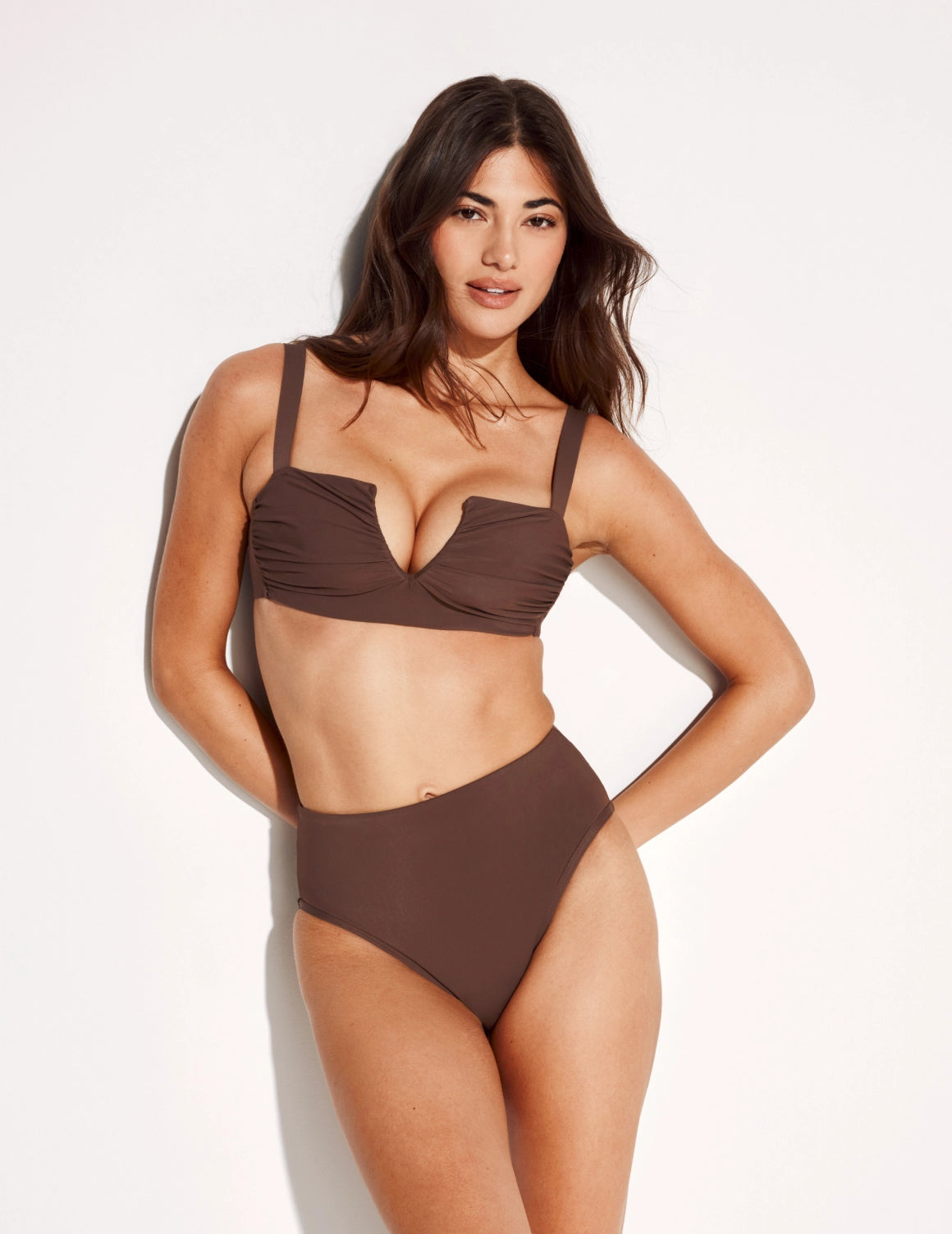Bas de bikini taille haute anti-fuites Sculpt