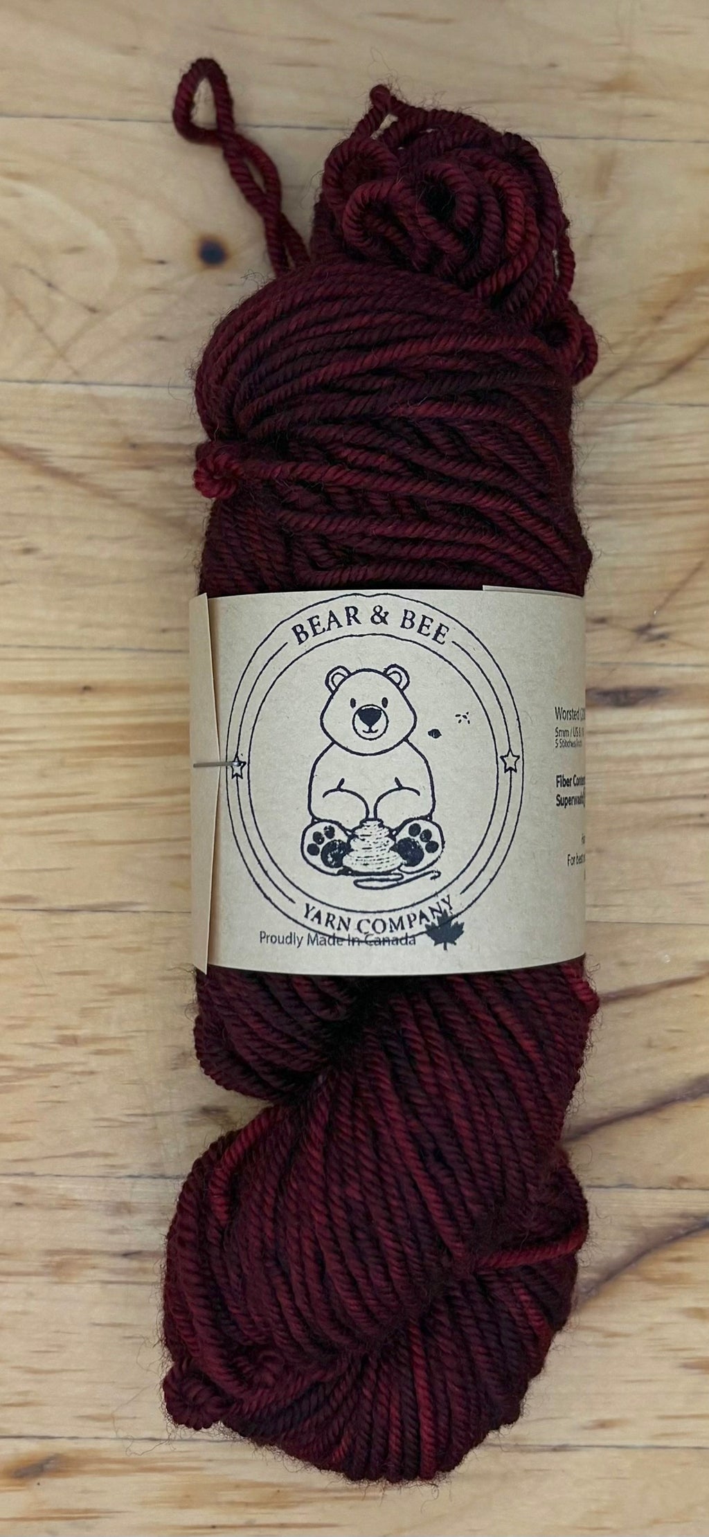 Superwash Merino - Worsted - 100g  Made in Canada