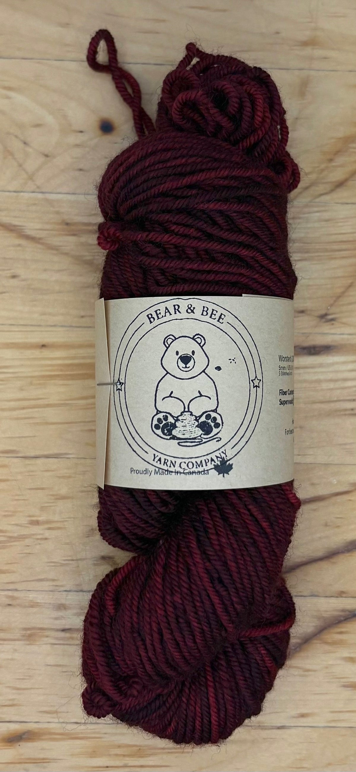 Superwash Merino - Worsted - 100g  Made in Canada
