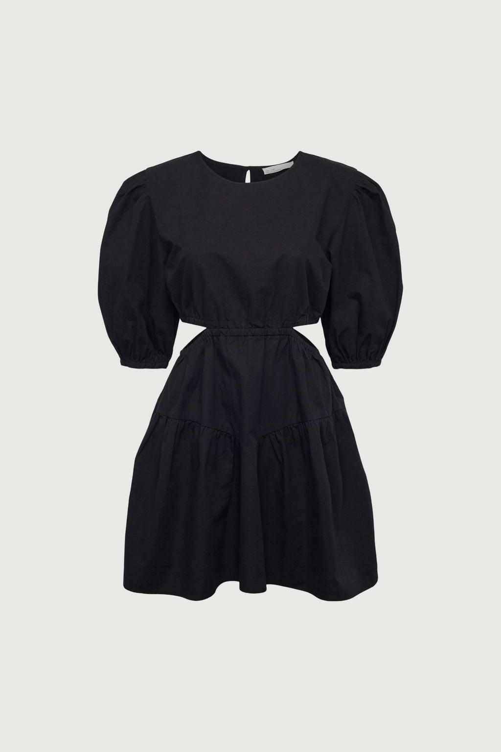 MINI ROBE À MANCHES BOUFFANTES AVEC DÉCOUPES