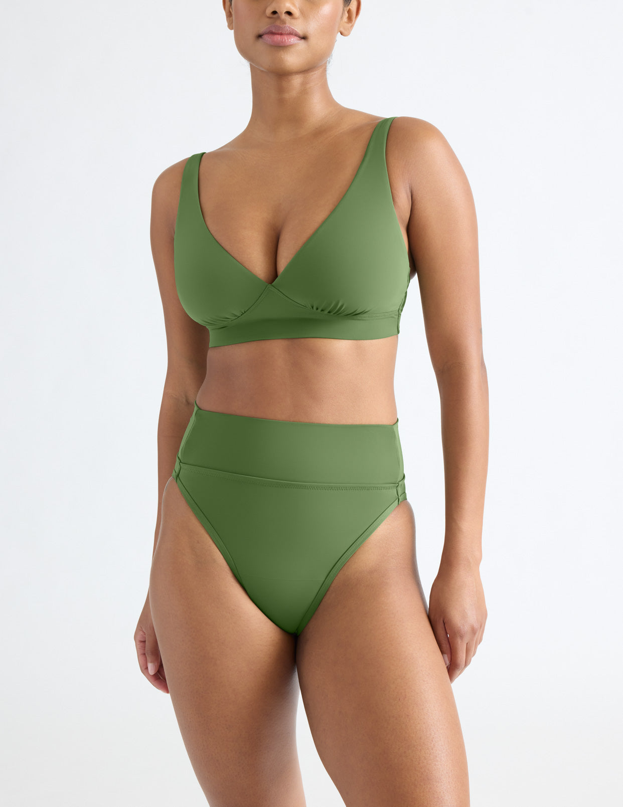Bas de bain taille haute anti-fuites