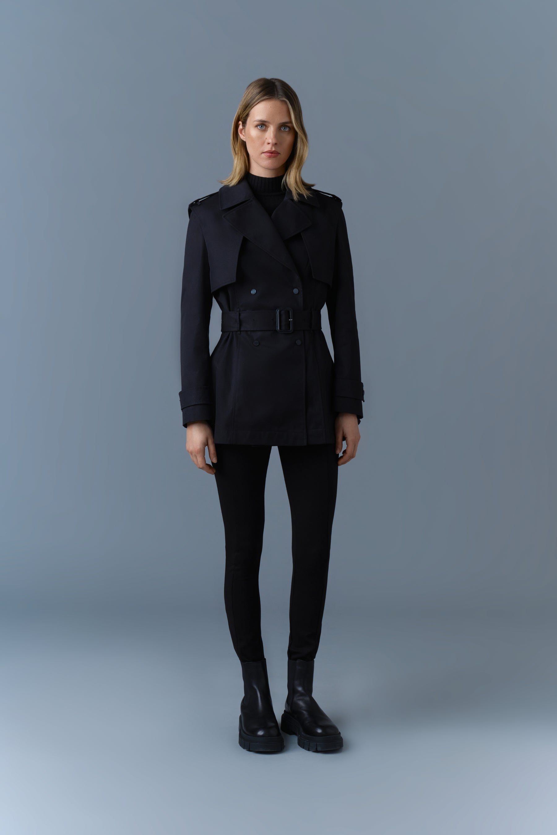 Trench mi-long ADVA avec ceinture à boucle