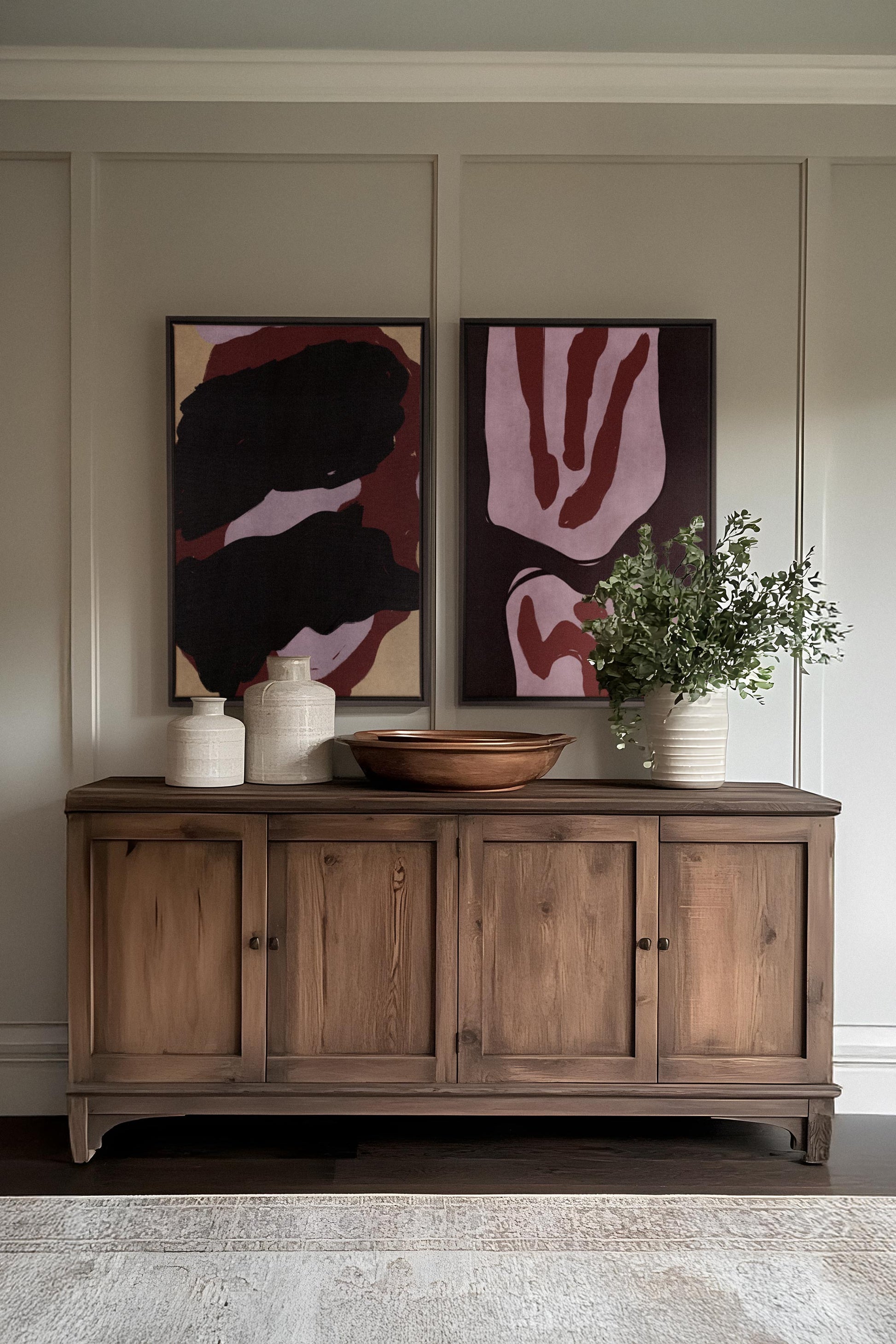 DUO INK & DUST (2 Stretched Canvas Artworks)