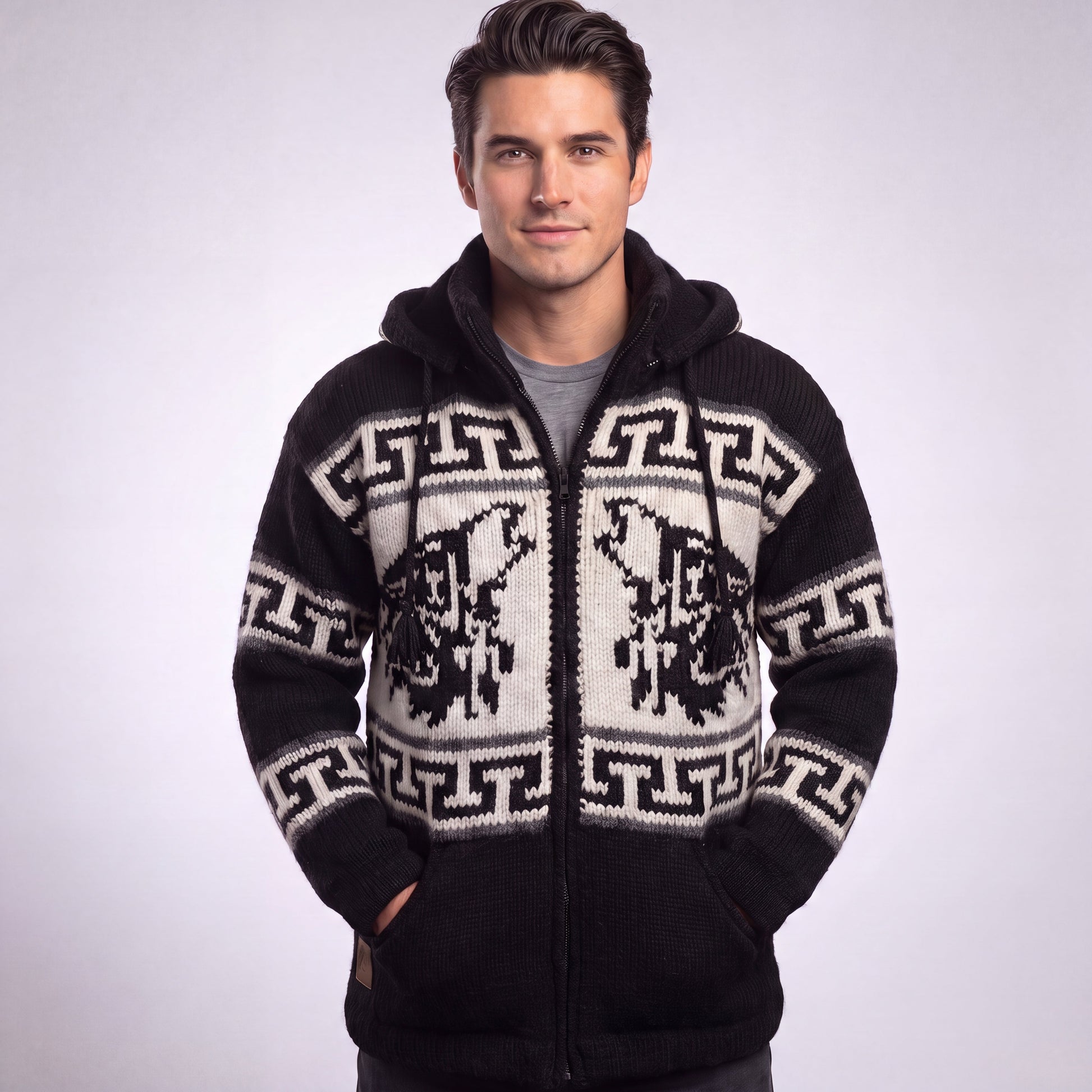 OLDTRIBES™ Lunar Wolf Wool Jacket