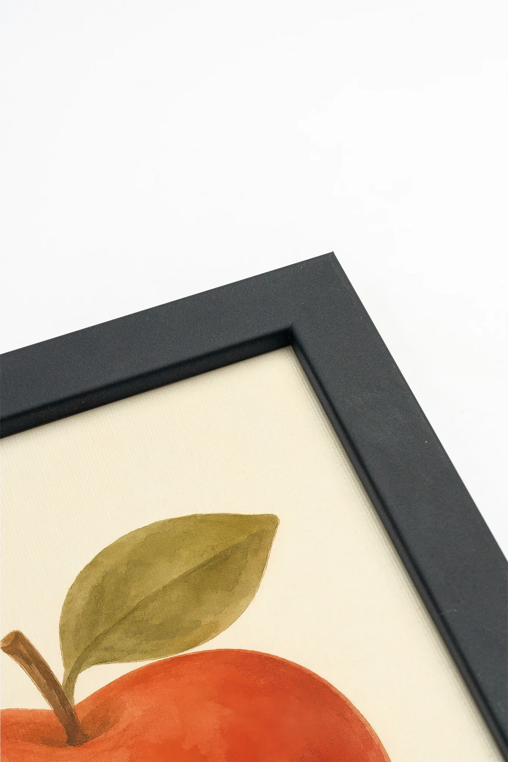 RED APPLE, Artwork on Stretched Canvas, Framed Black (collective)