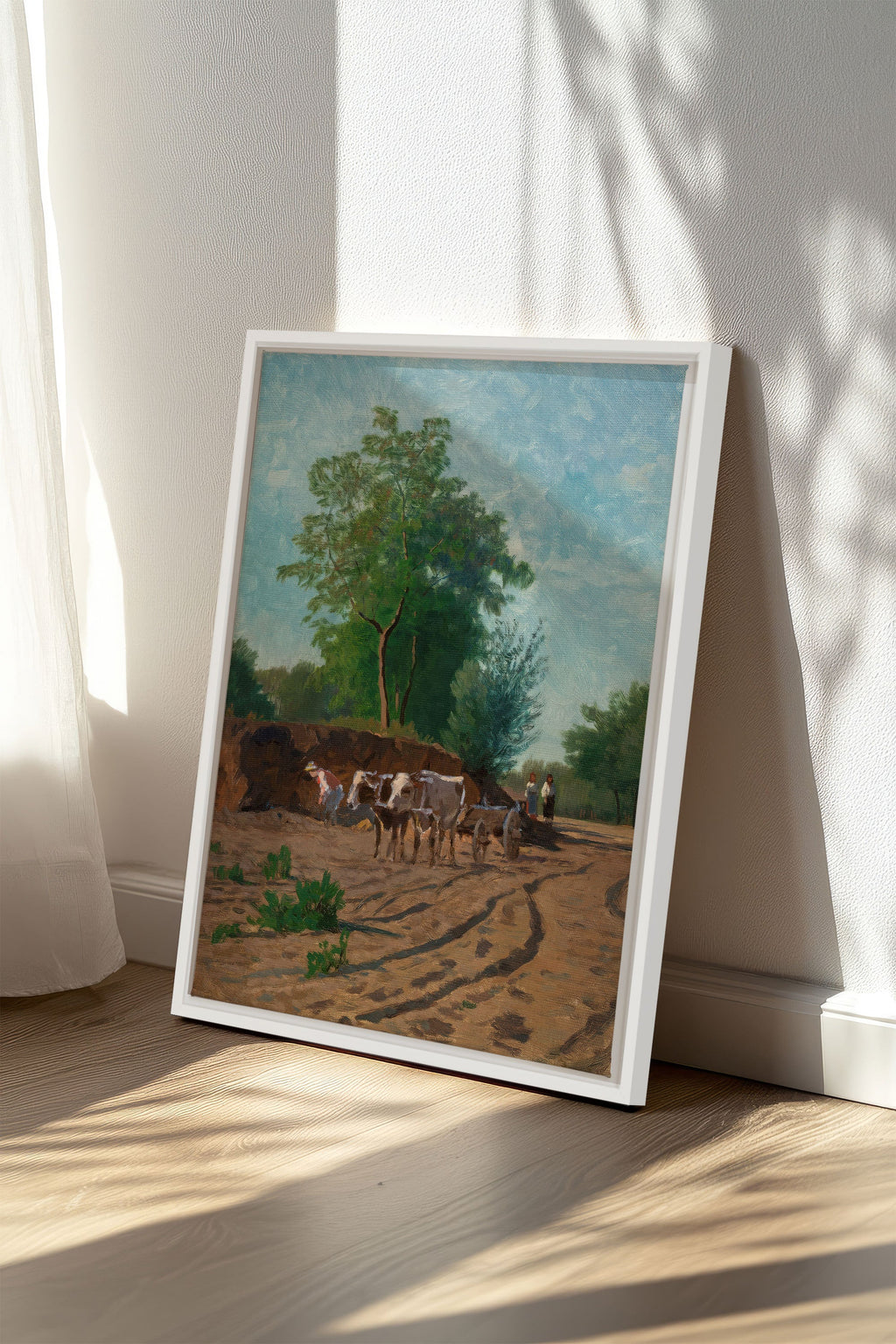 VILLAGE ROAD, Stretched Canvas Artwork