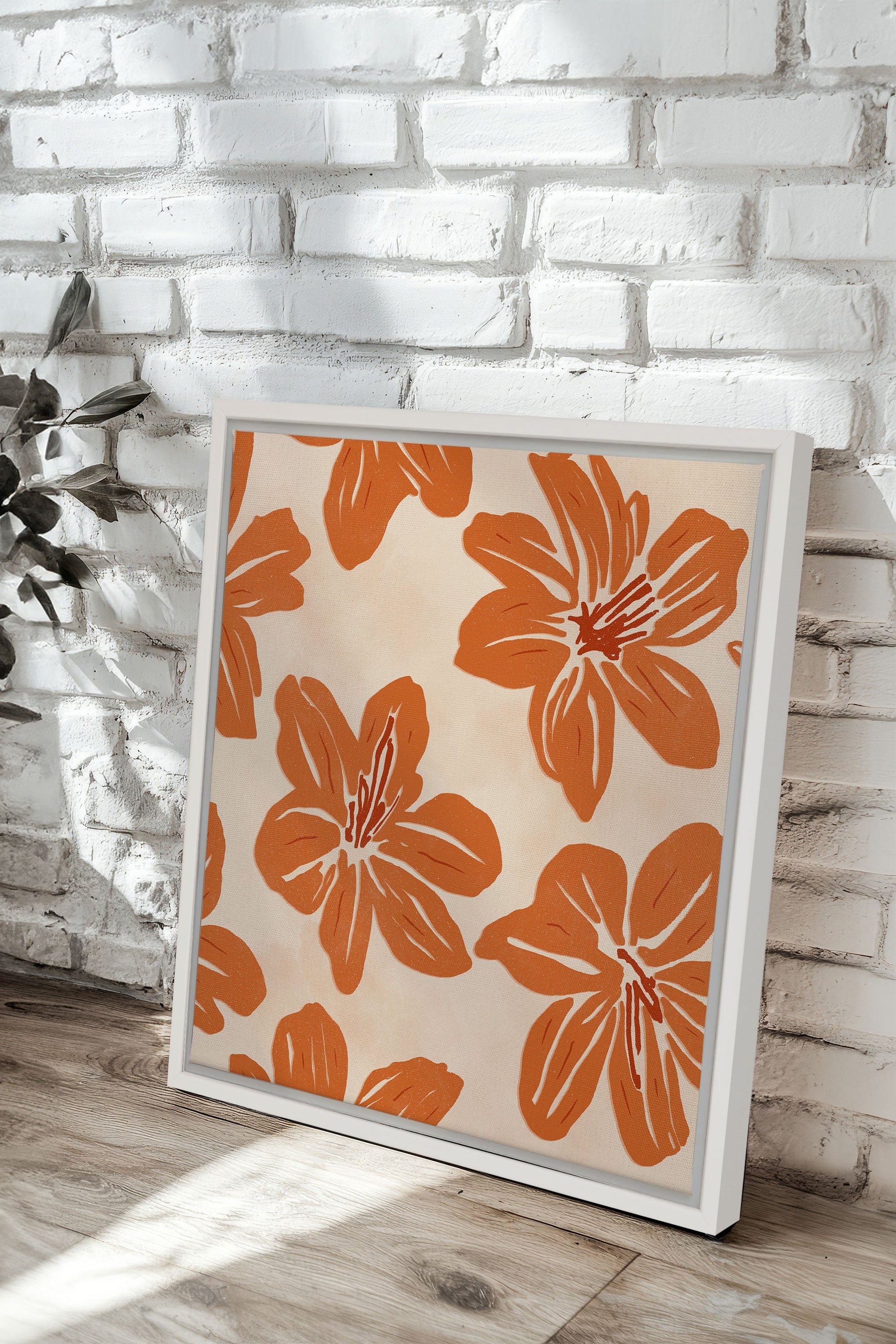 FLORAL RAY, Stretched Canvas Artwork
