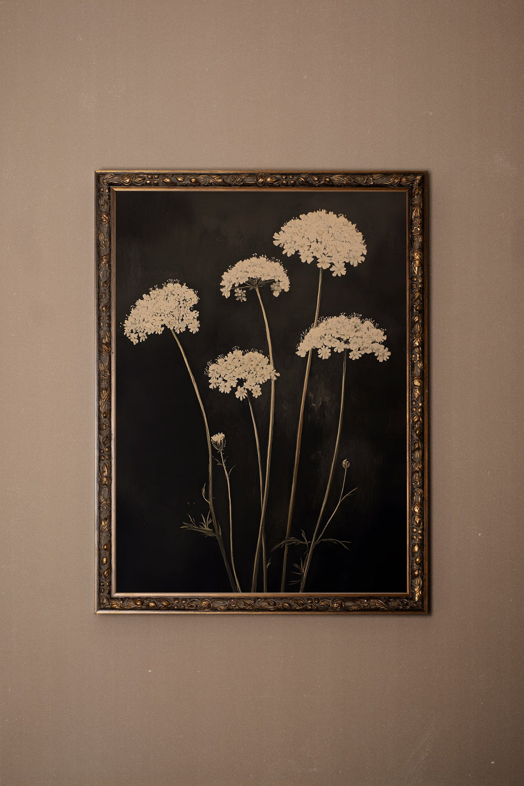 Midnight Flowers, Vintage Bronze Frame