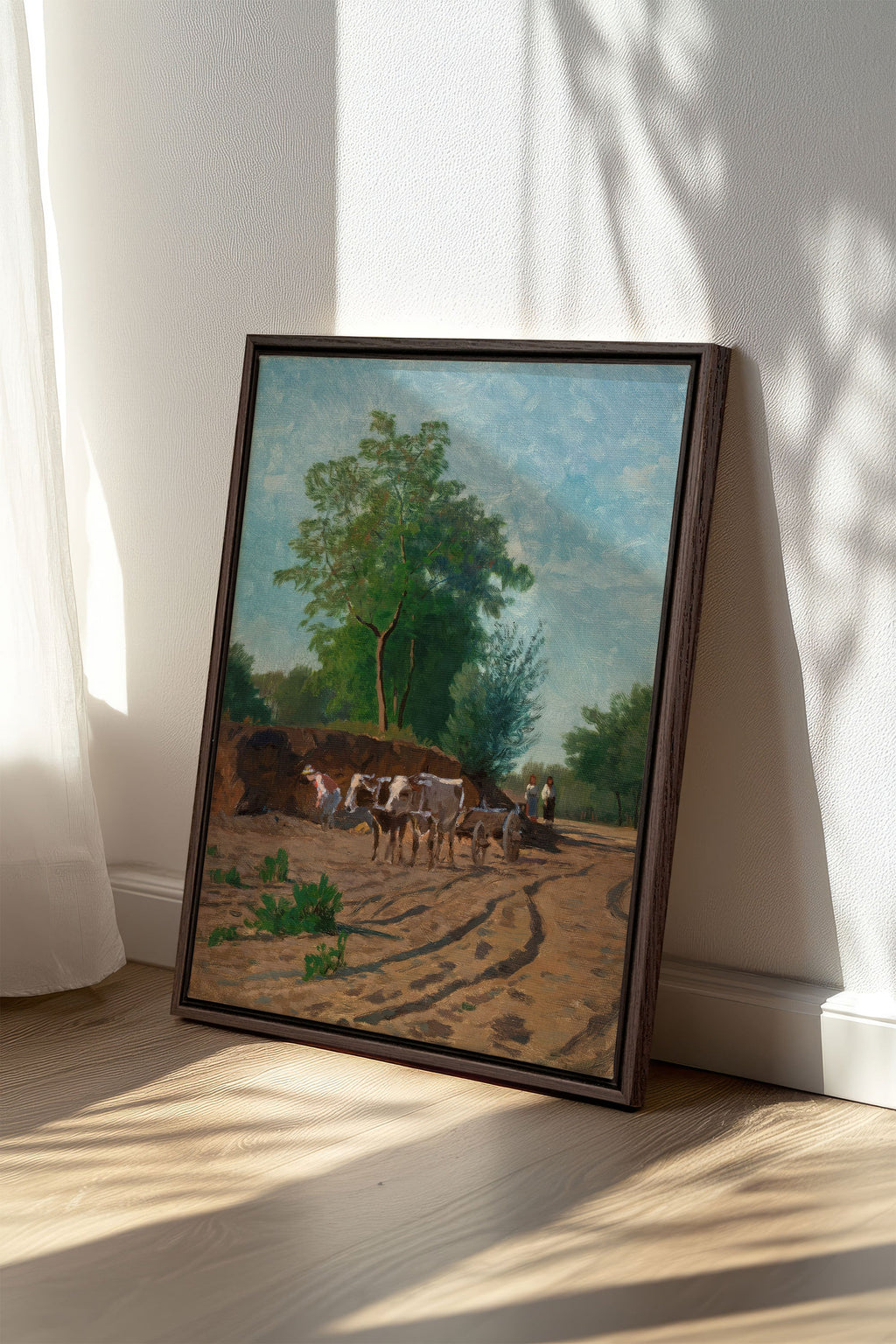 VILLAGE ROAD, Stretched Canvas Artwork