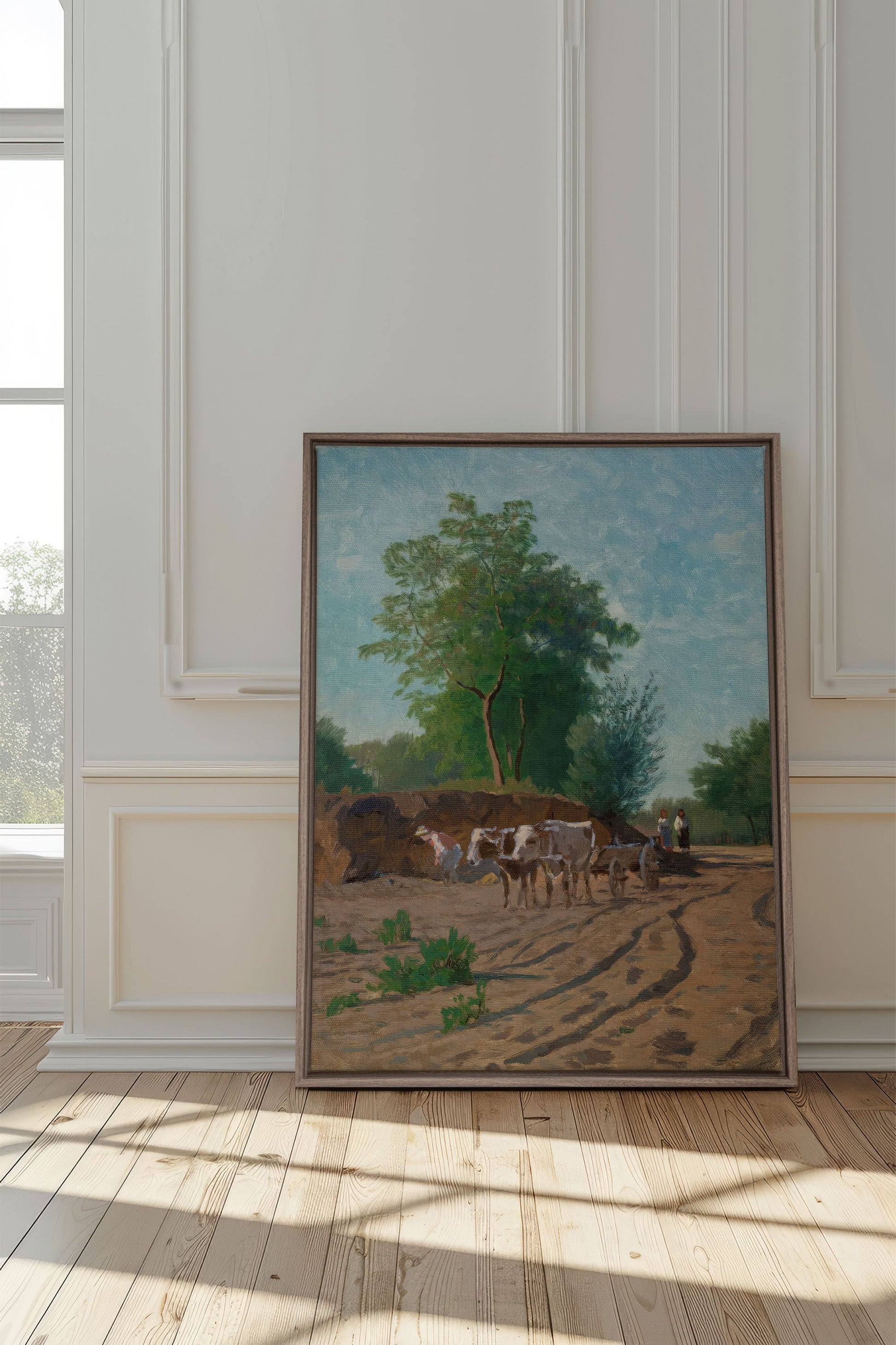 VILLAGE ROAD, Stretched Canvas Artwork