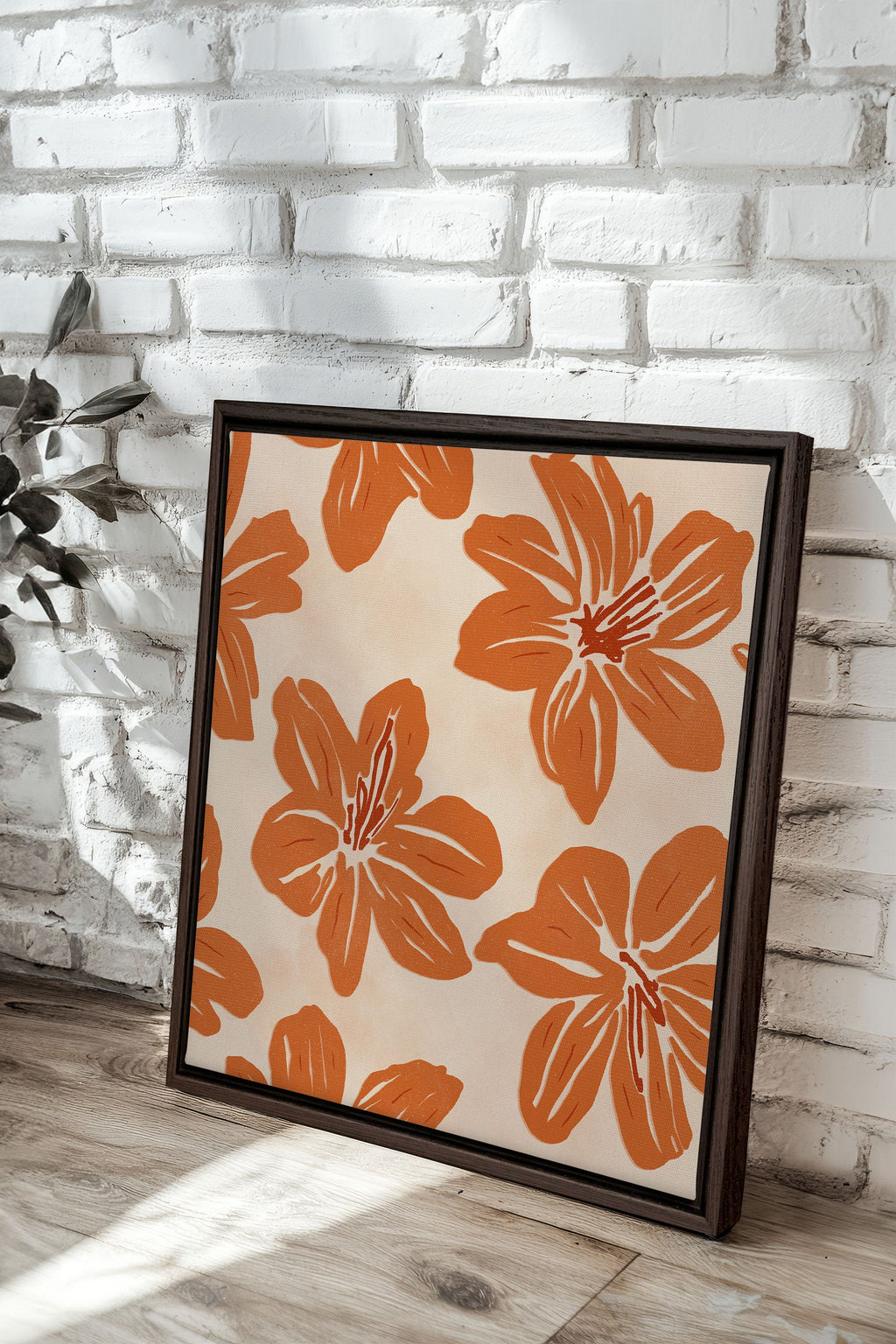 FLORAL RAY, Stretched Canvas Artwork