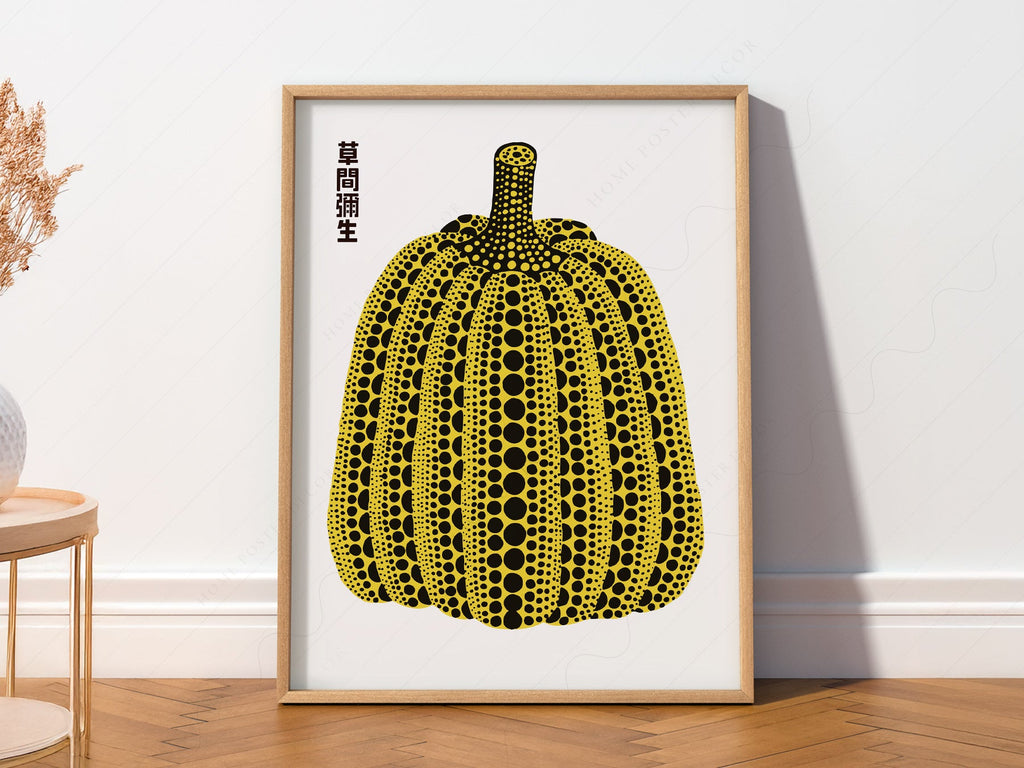 Yayoi Kusama Yellow Pumpkin Art Print – Contemporary Japanese Wall Art