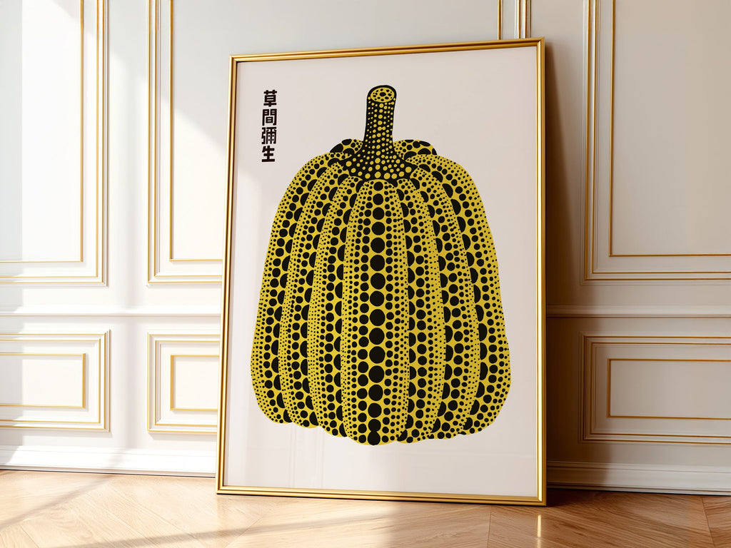 Yayoi Kusama Yellow Pumpkin Art Print – Contemporary Japanese Wall Art