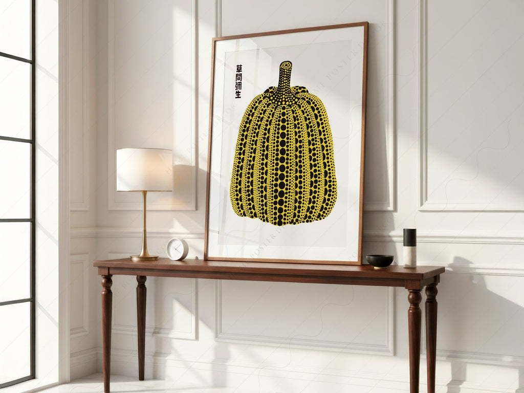 Yayoi Kusama Yellow Pumpkin Art Print – Contemporary Japanese Wall Art