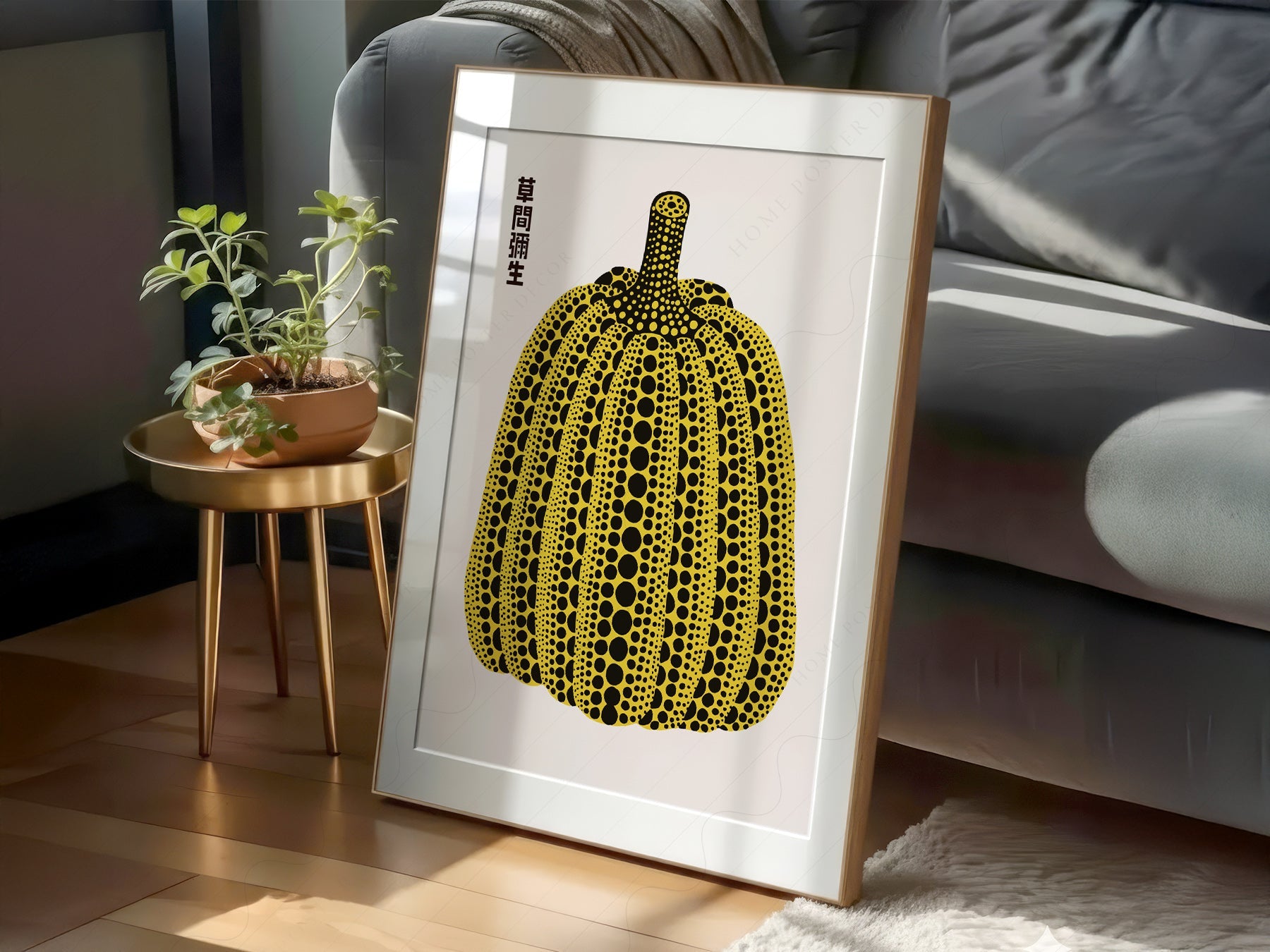 Yayoi Kusama Yellow Pumpkin Art Print – Contemporary Japanese Wall Art
