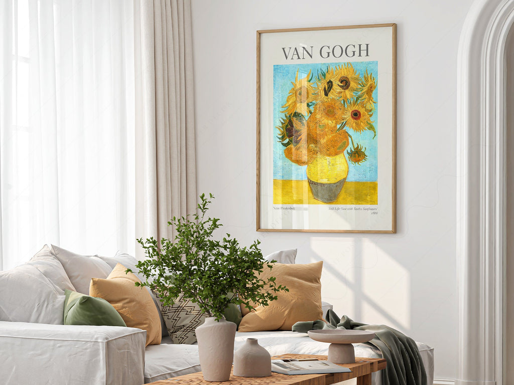 Van Gogh Vase with Twelve Sunflowers Art Print – Classic Wall Decor