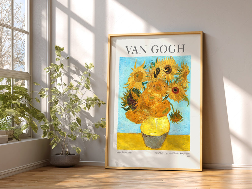 Van Gogh Vase with Twelve Sunflowers Art Print – Classic Wall Decor