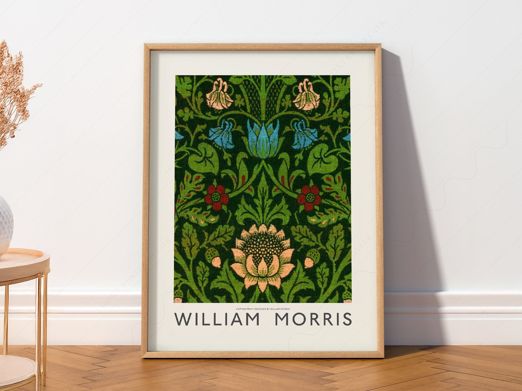 William Morris Floral Cotton Print – Arts and Crafts Wall Art Poster