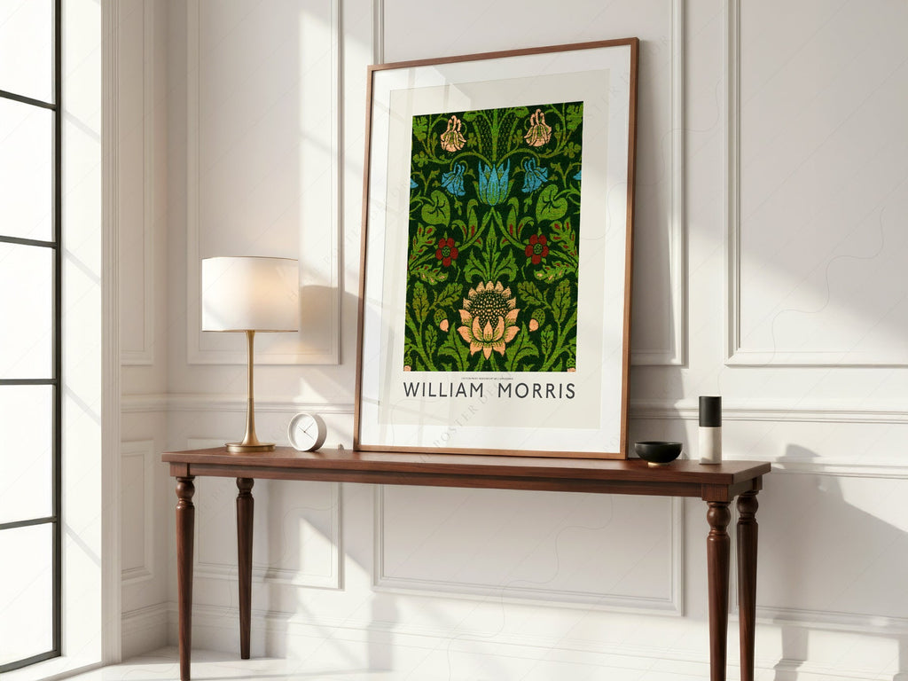 William Morris Floral Cotton Print – Arts and Crafts Wall Art Poster