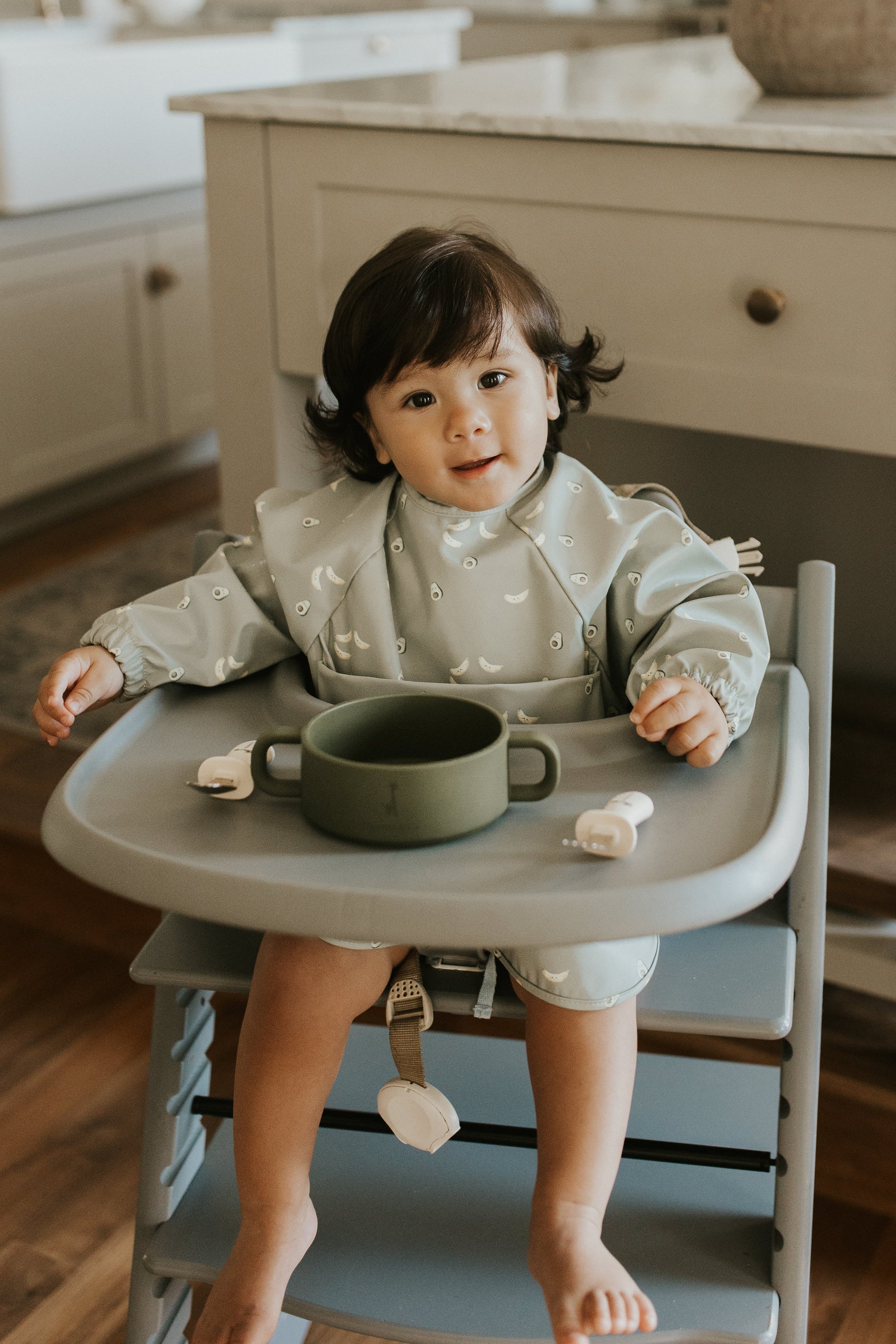 Long Sleeve Bib with Integrated Pocket
