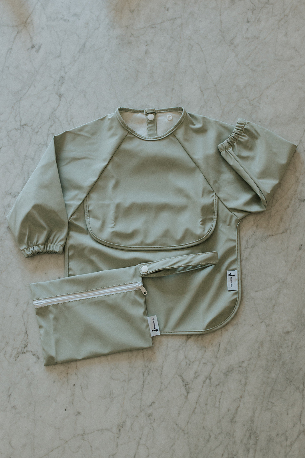 Waterproof Long Sleeve Bib with Pocket | 6-24 Months