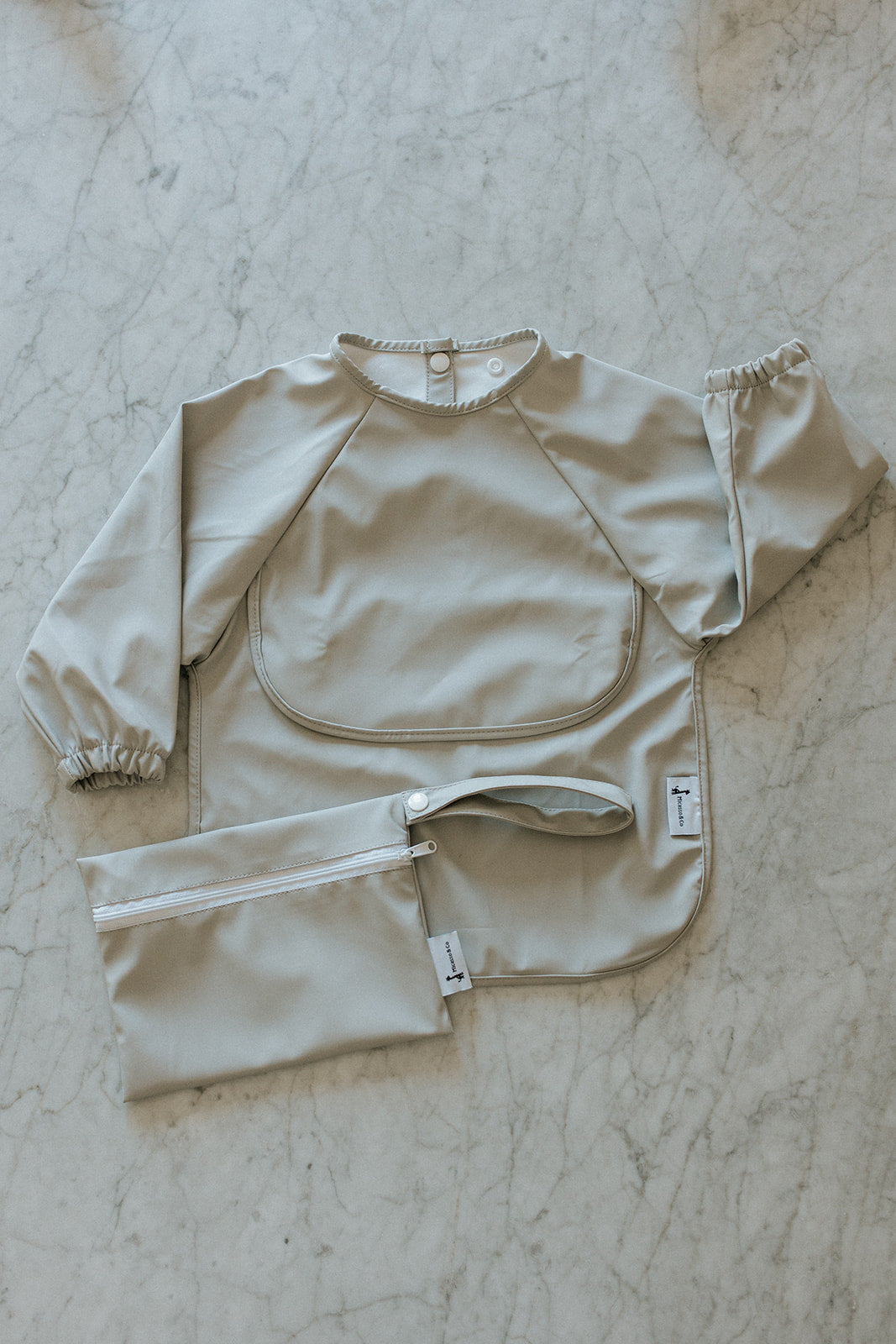Waterproof Long Sleeve Bib with Pocket | 6-24 Months