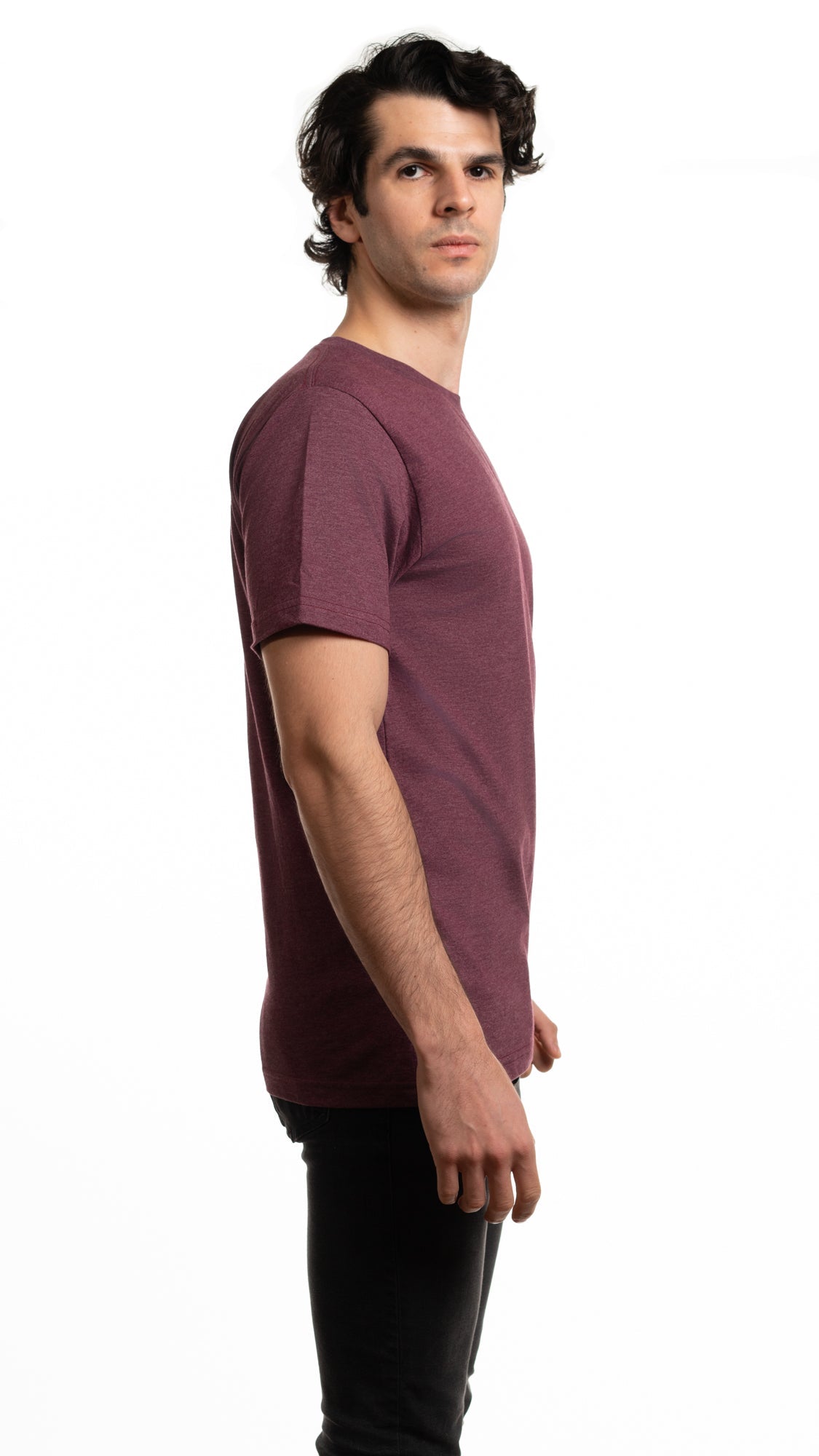 T-shirt ras du cou en mélange de coton pour homme