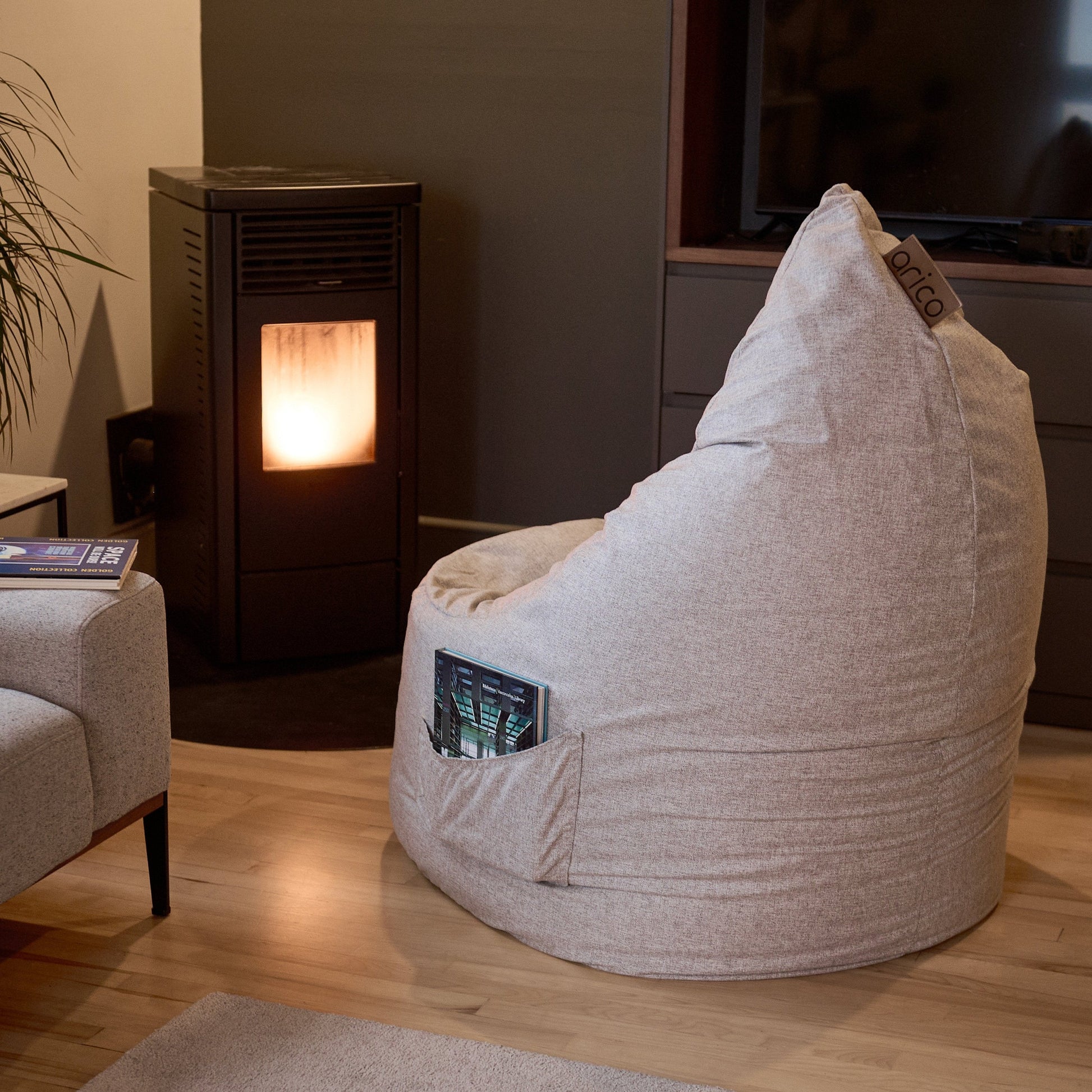 Adult Ergo Bean Bag - Sepia