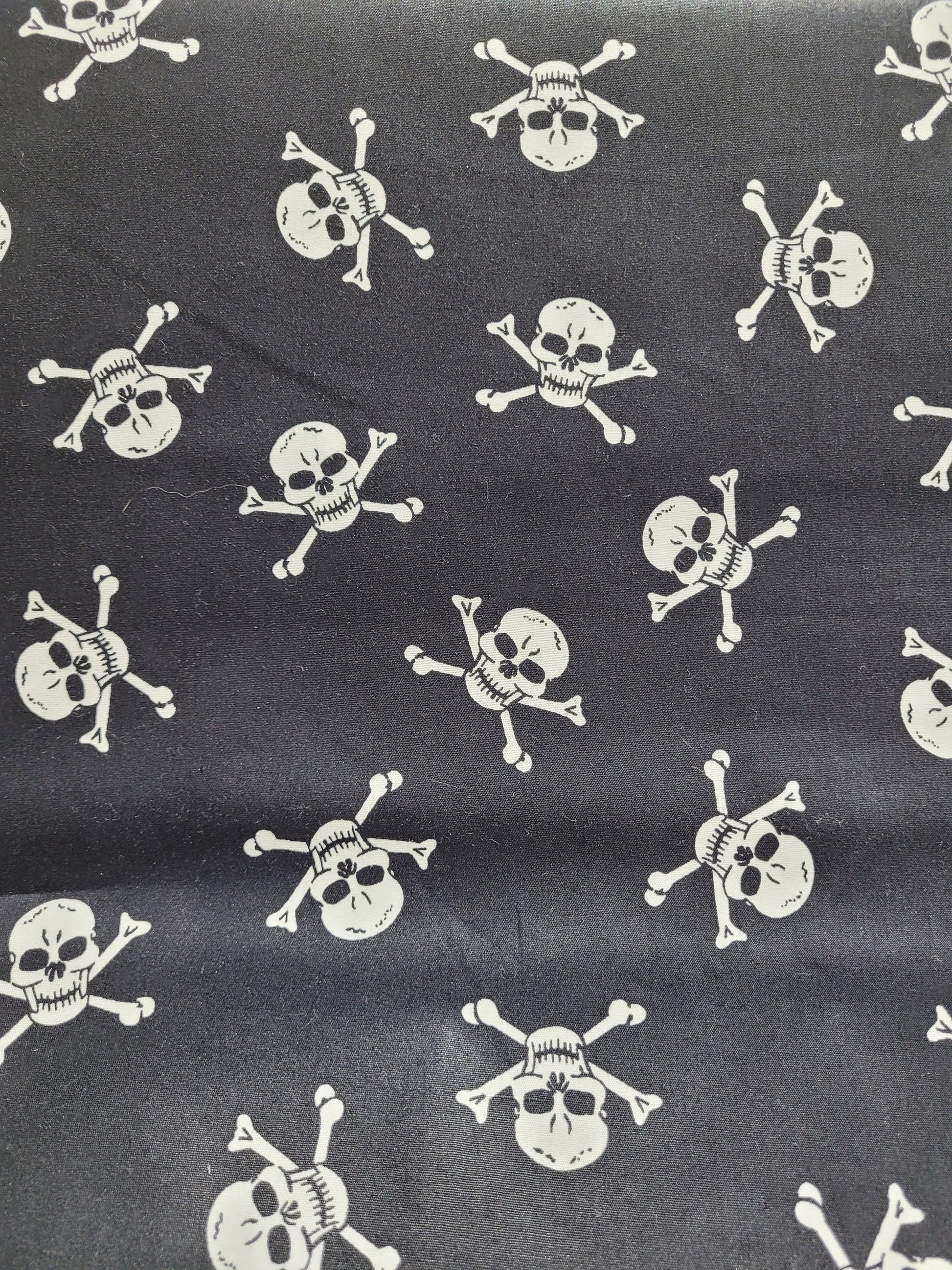 Skull and Crossbones- Cotton Poplin Fabric