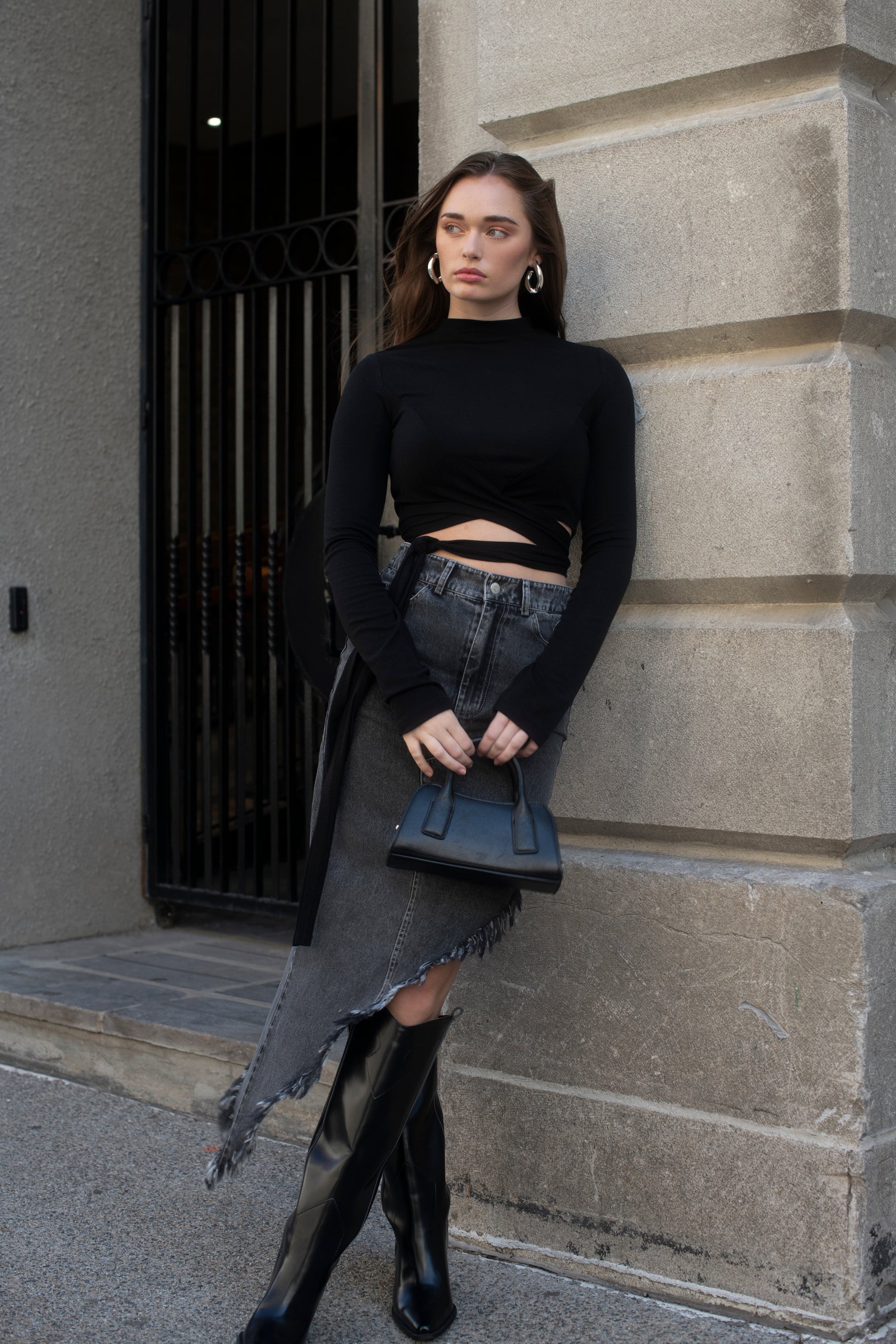 Long Sleeve Wrap Top