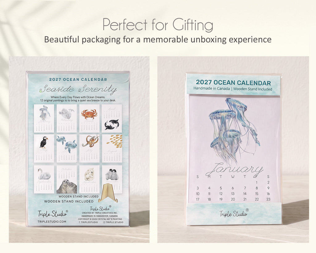 2026 Desk Calendar: Ocean Animal